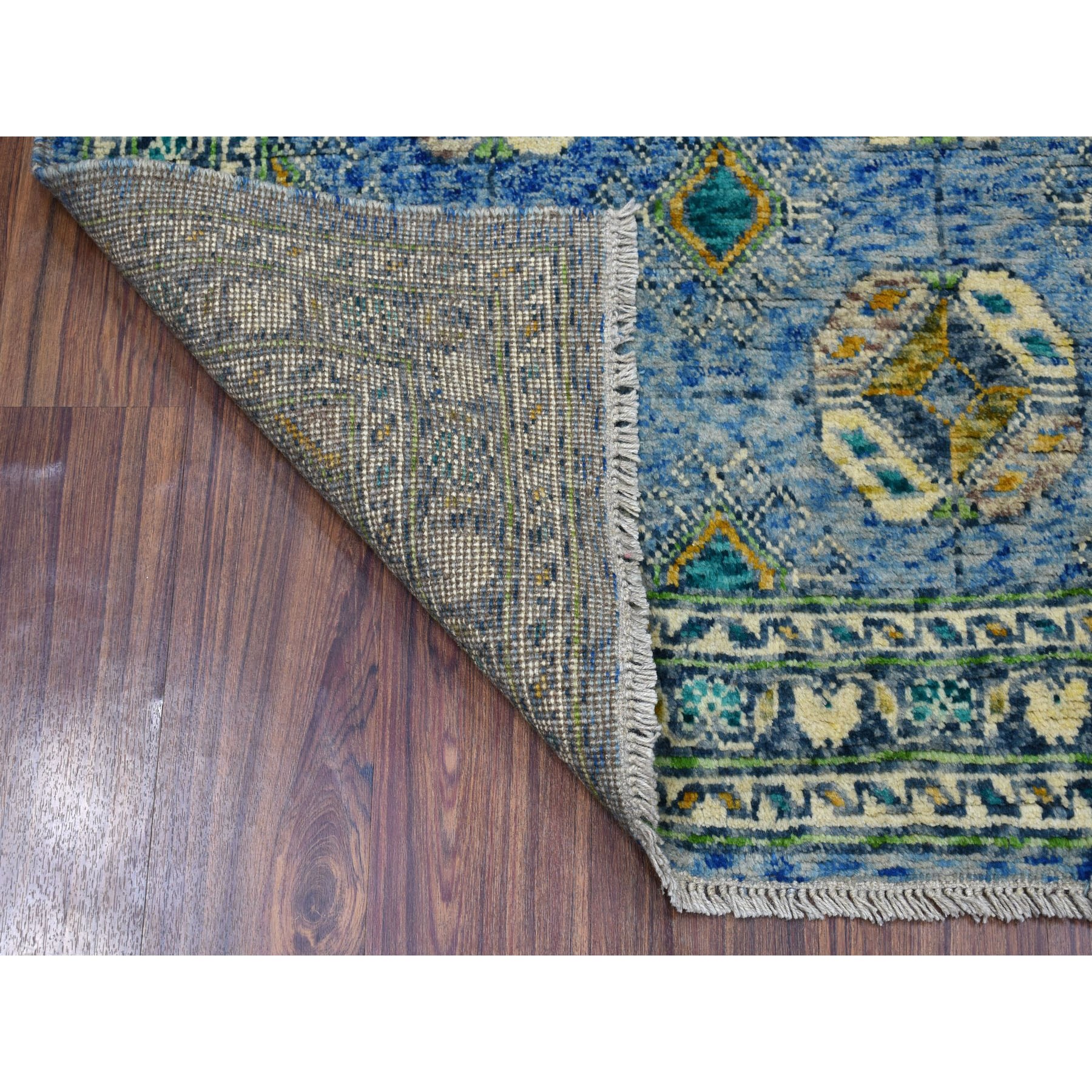 3-5 x4-10  Geometric Design Colorful Afghan Baluch Hand Knotted 100% Wool Oriental Rug 