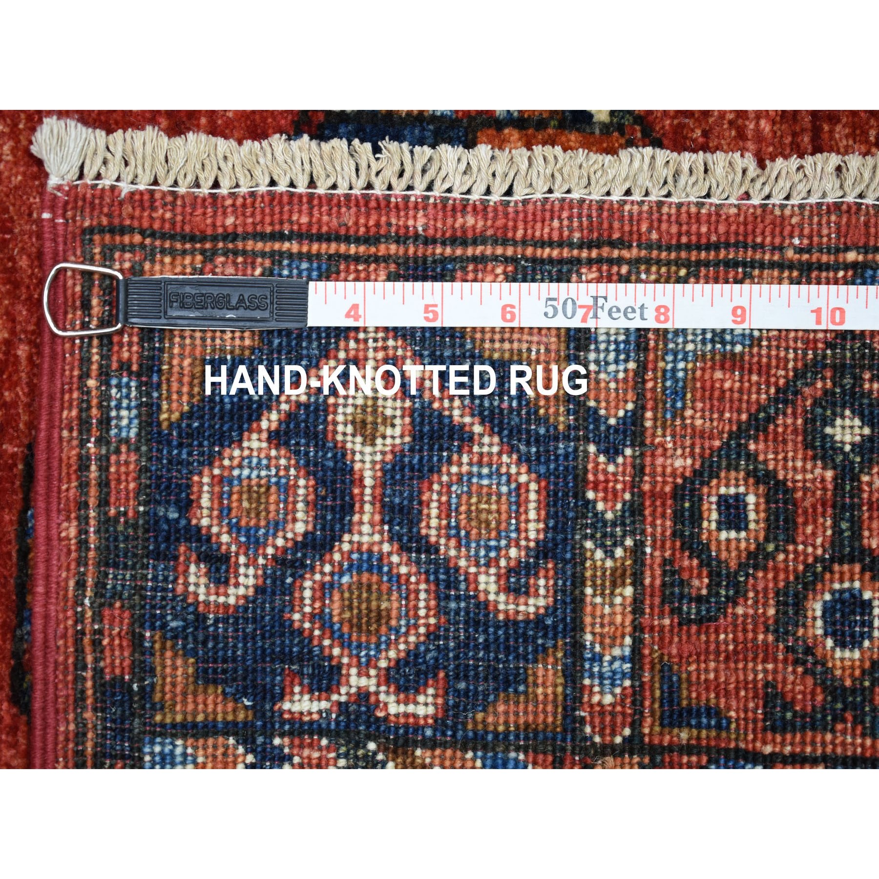 2-8 x3-10  Red Afghan Ersari Elephant Feet Design Pure Wool Hand Knotted Oriental Rug 