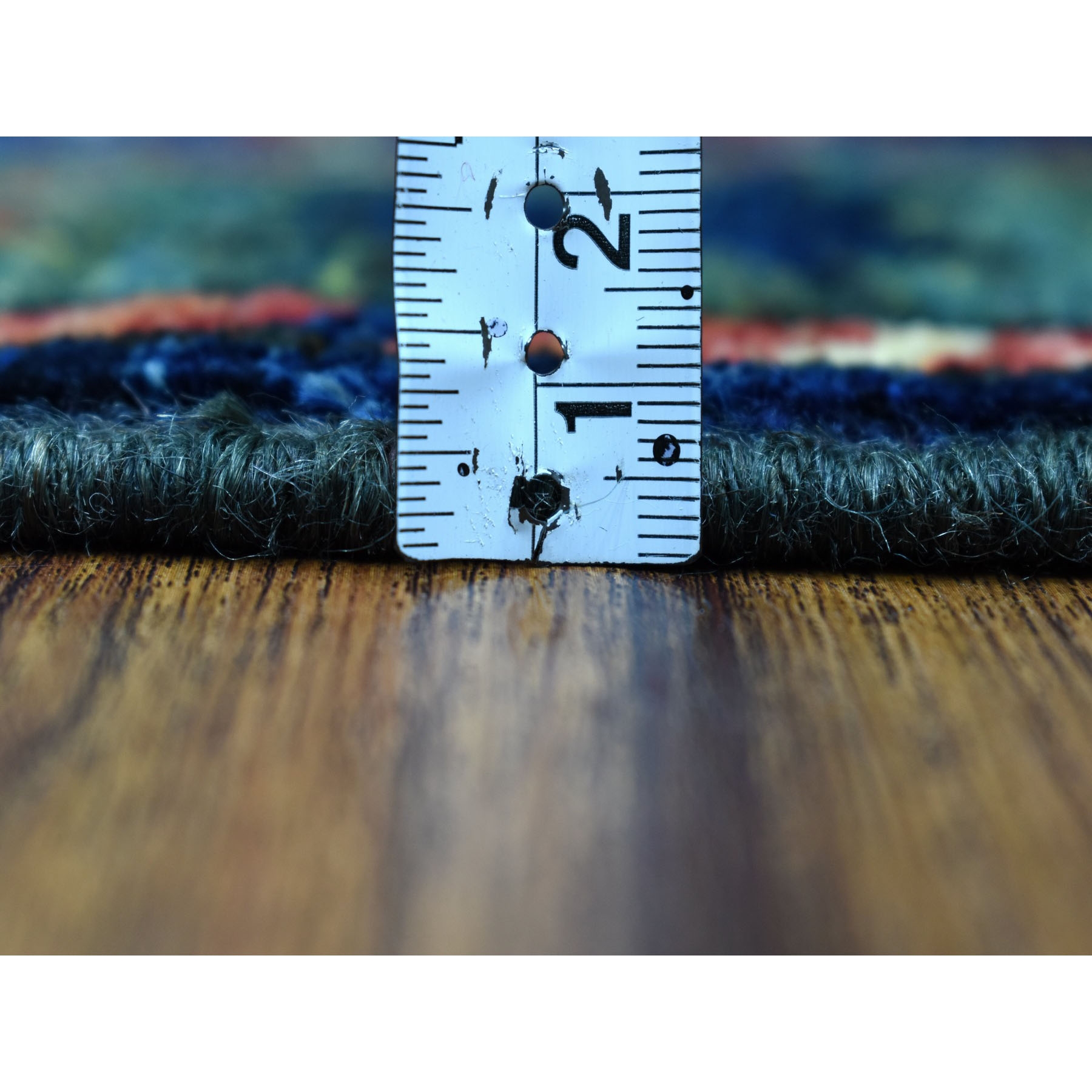 2-x3-2  Blue Afghan Ersari Tribal Design Hand Knotted Pure Wool Oriental Rug 