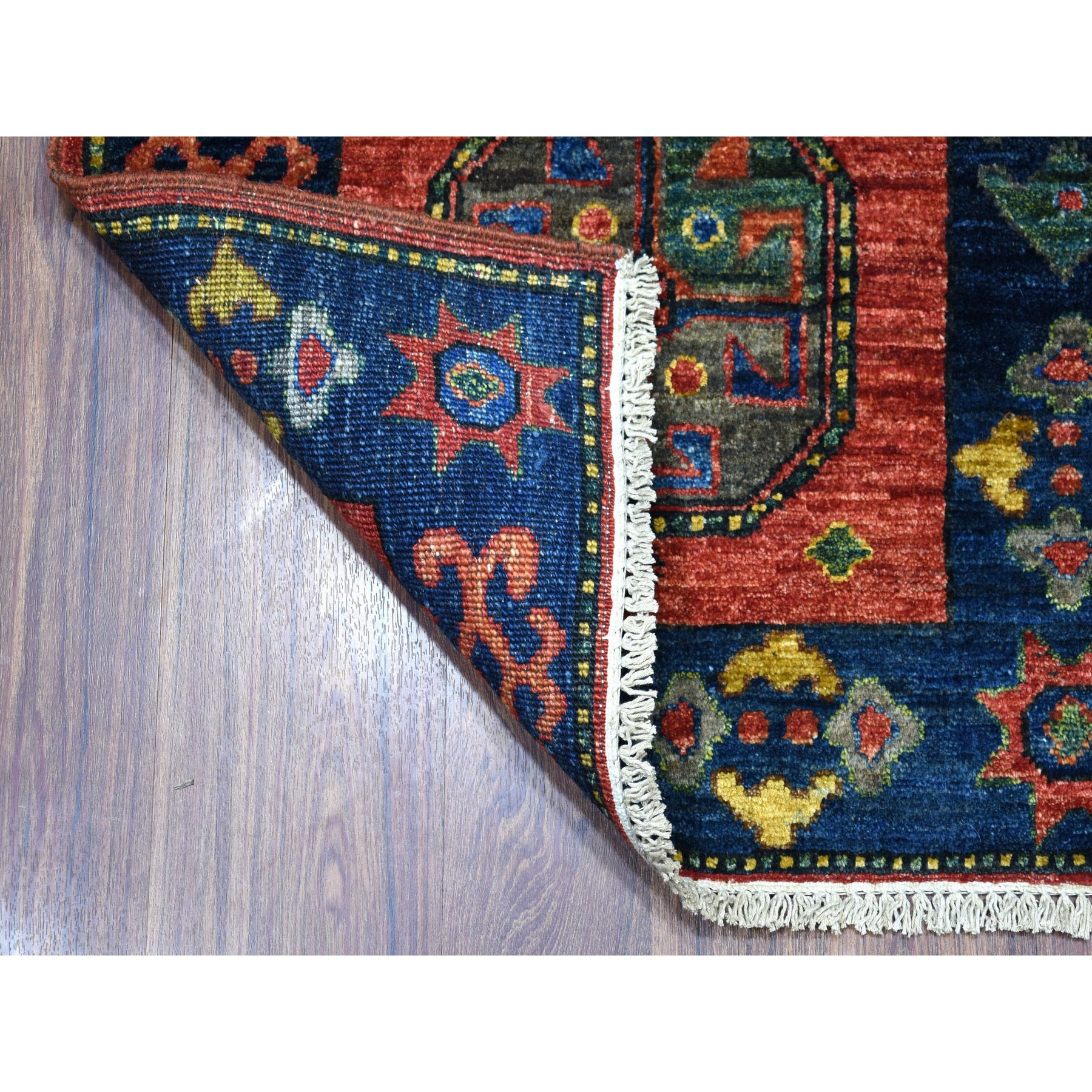 2-1 x2-10  Red Tekke Design Hand Knotted Afghan Ersari Pure Wool Oriental Rug 