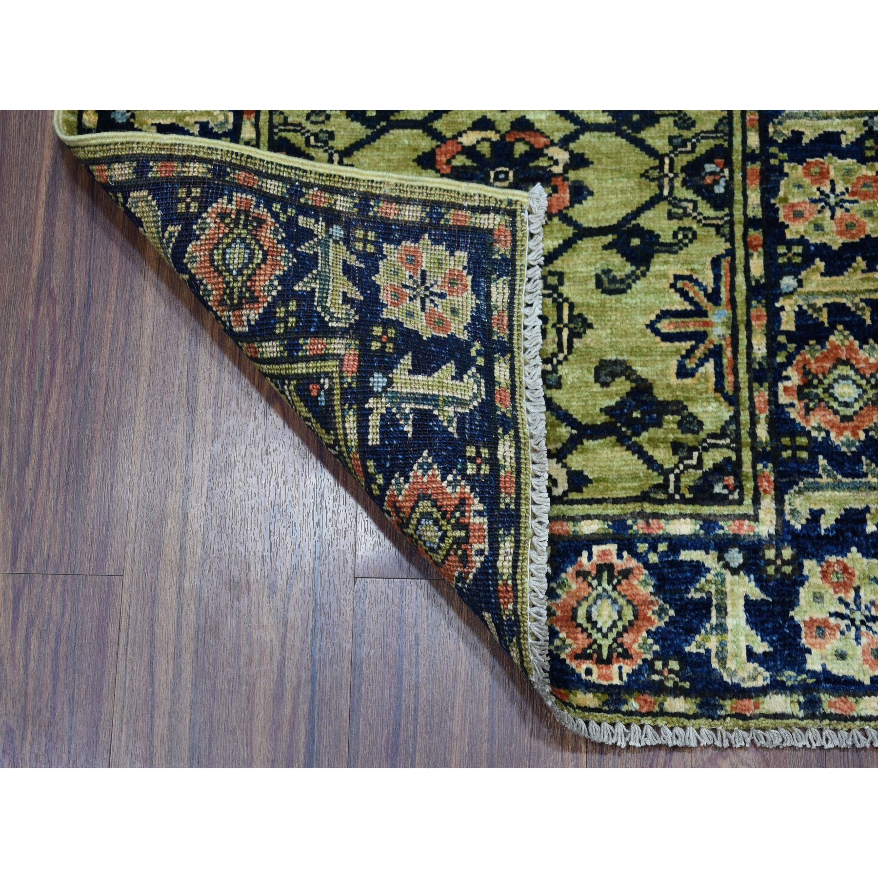 2-x2-10  Yellow Afghan Ersari Tribal Design Hand Knotted Pure Wool Oriental Rug 