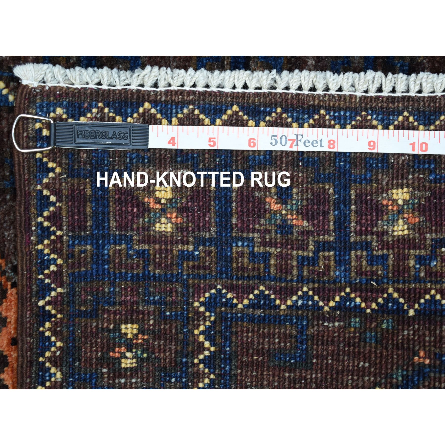 2-x3- Elephant Feet Design Afghan Ersari Hand Knotted Pure Wool Oriental Rug 