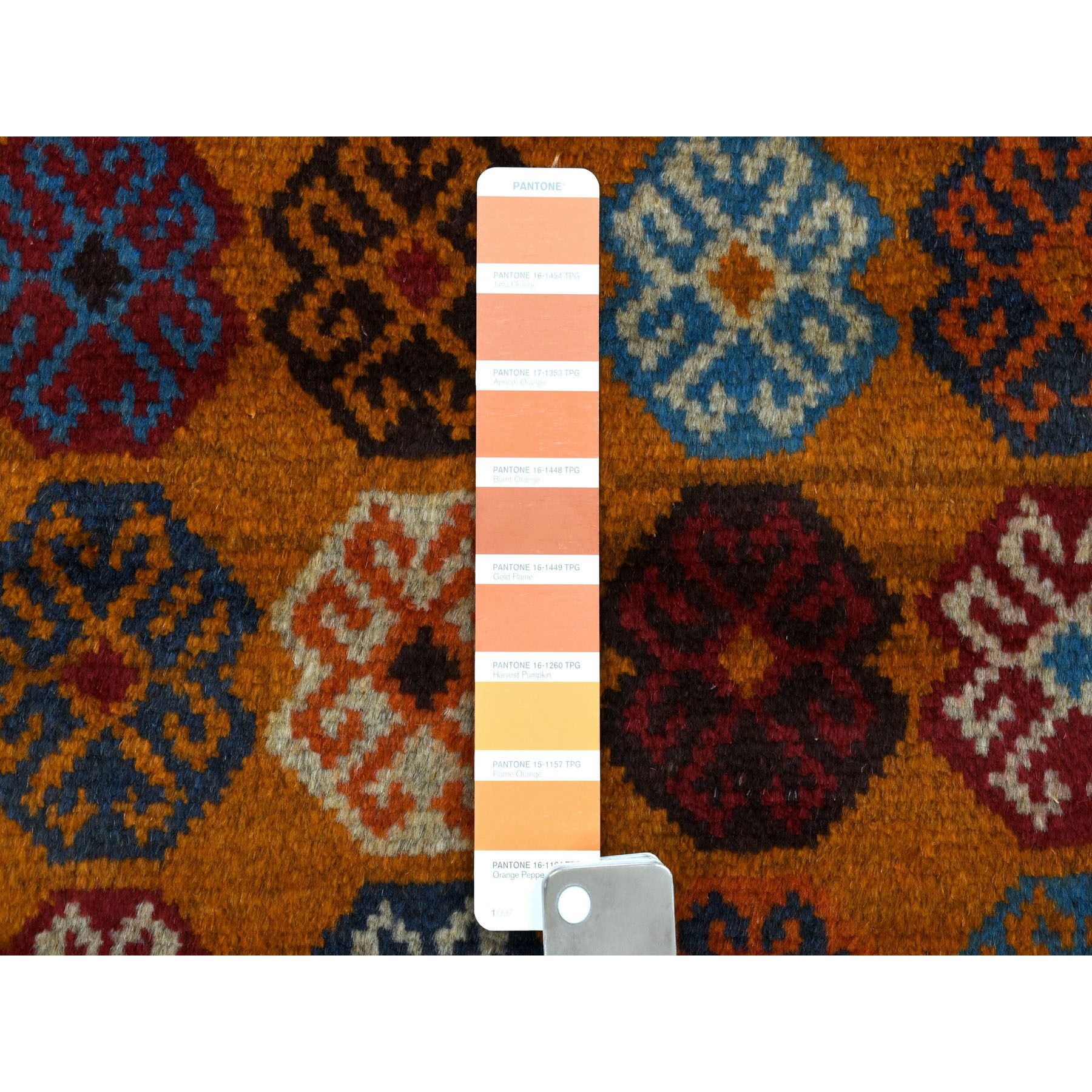 3-8 x5-7  Orange Colorful Afghan Baluch Tribal Design Hand Knotted Pure Wool Oriental Rug 