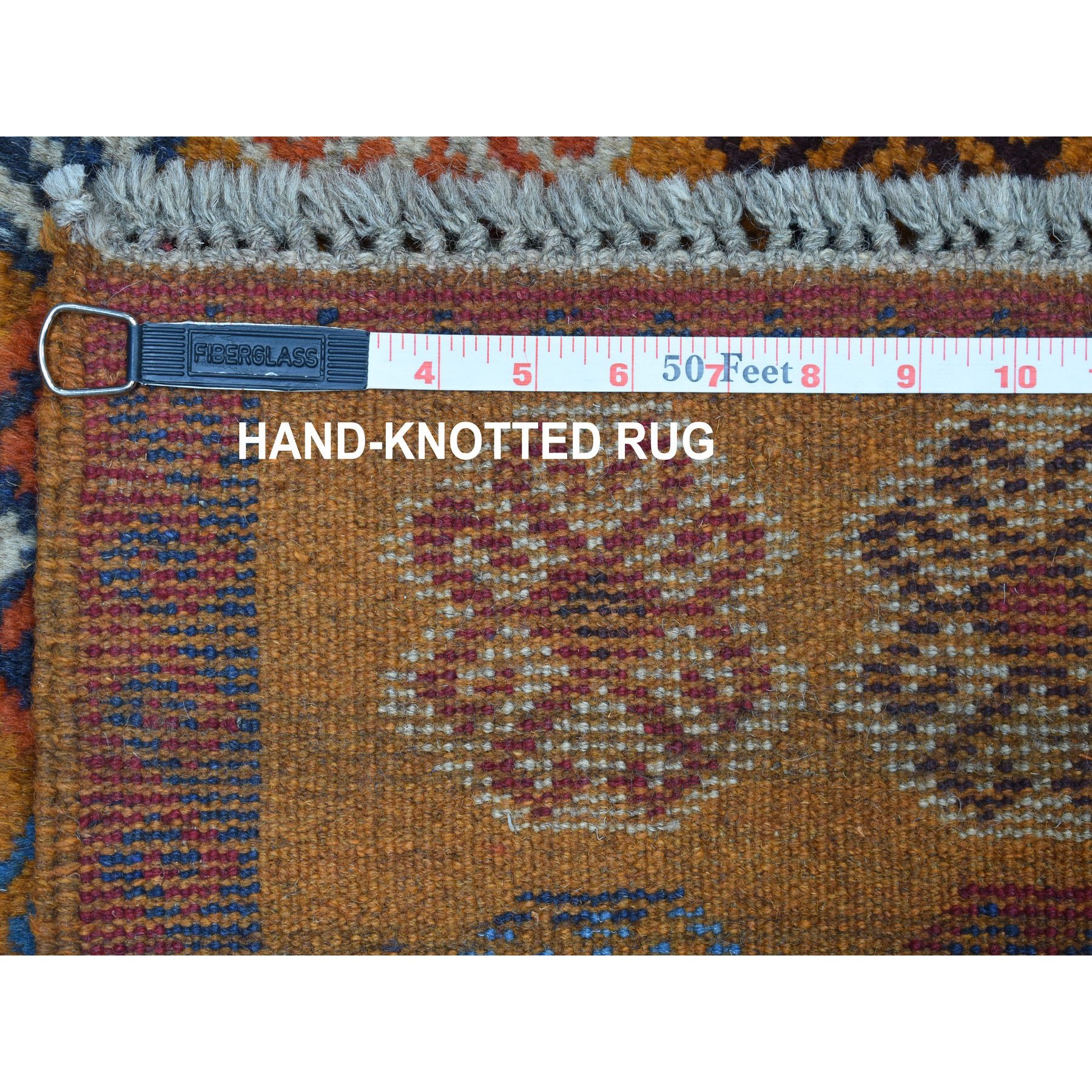 3-8 x5-7  Orange Colorful Afghan Baluch Tribal Design Hand Knotted Pure Wool Oriental Rug 