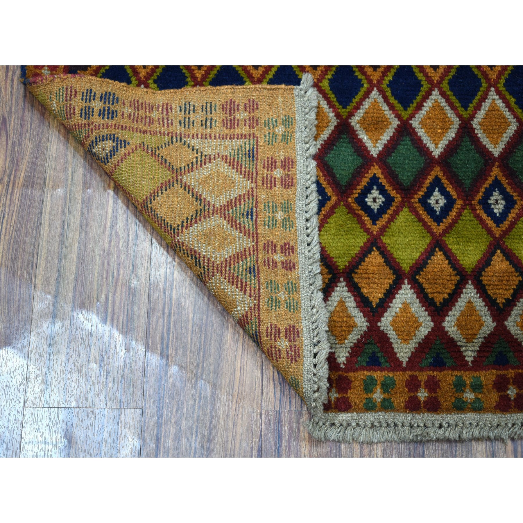 4-3 x6-1  Brown Tribal Design Colorful Afghan Baluch Hand Knotted Pure Wool Oriental Rug 