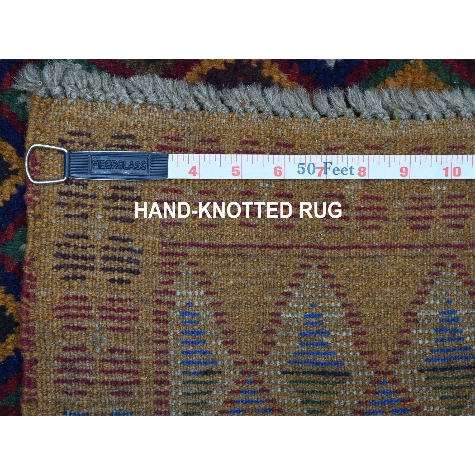 4-3 x6-1  Brown Tribal Design Colorful Afghan Baluch Hand Knotted Pure Wool Oriental Rug 