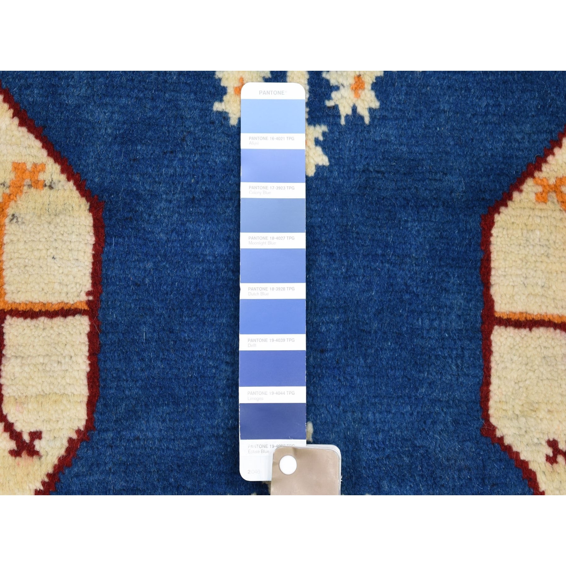 6-7 x9-4  Blue Elephant Feet Design Colorful Afghan Baluch Hand Knotted Pure Wool Oriental Rug 