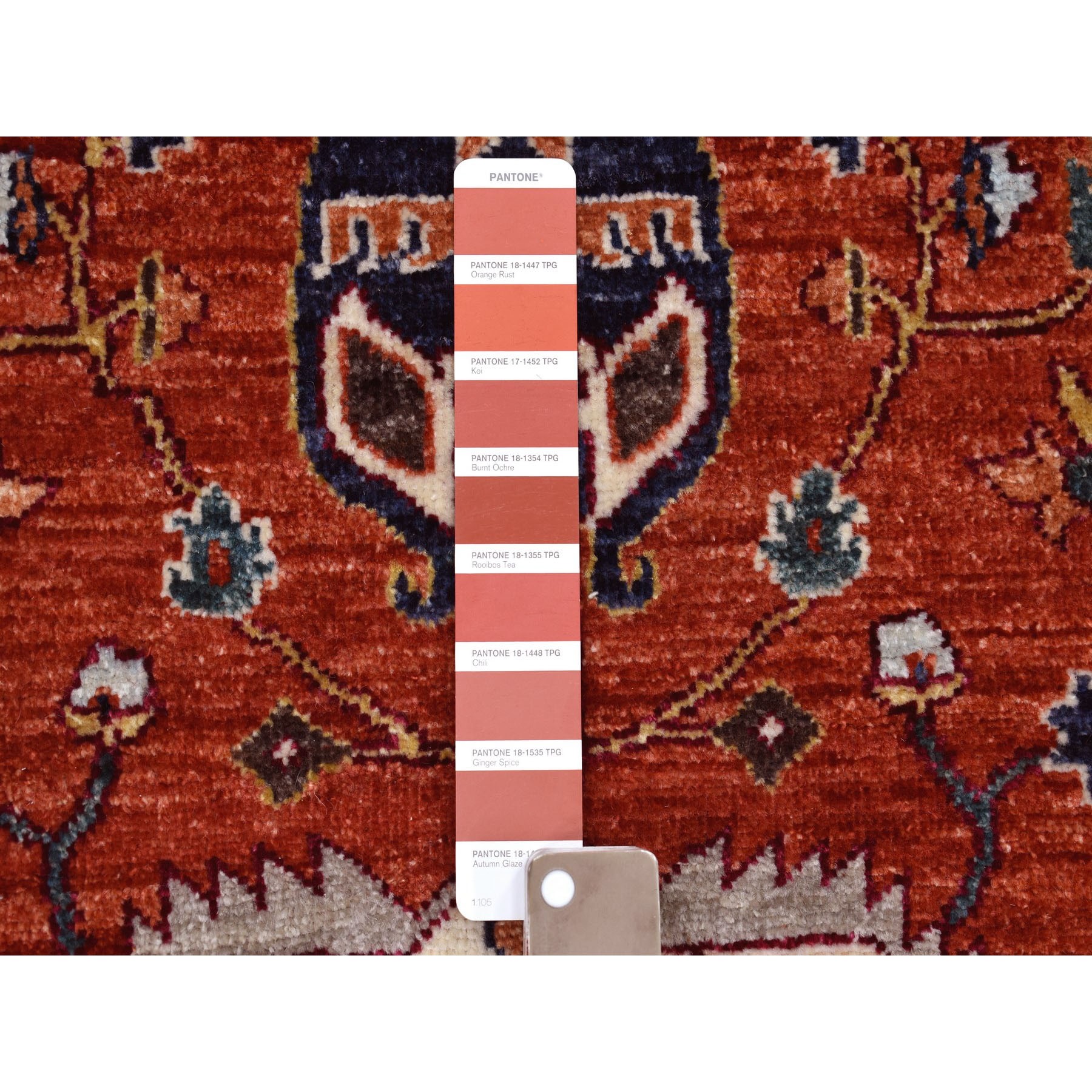 5-7 x8- Red Heriz Design Afghan Ersari Hand Knotted Pure Wool Oriental Rug 