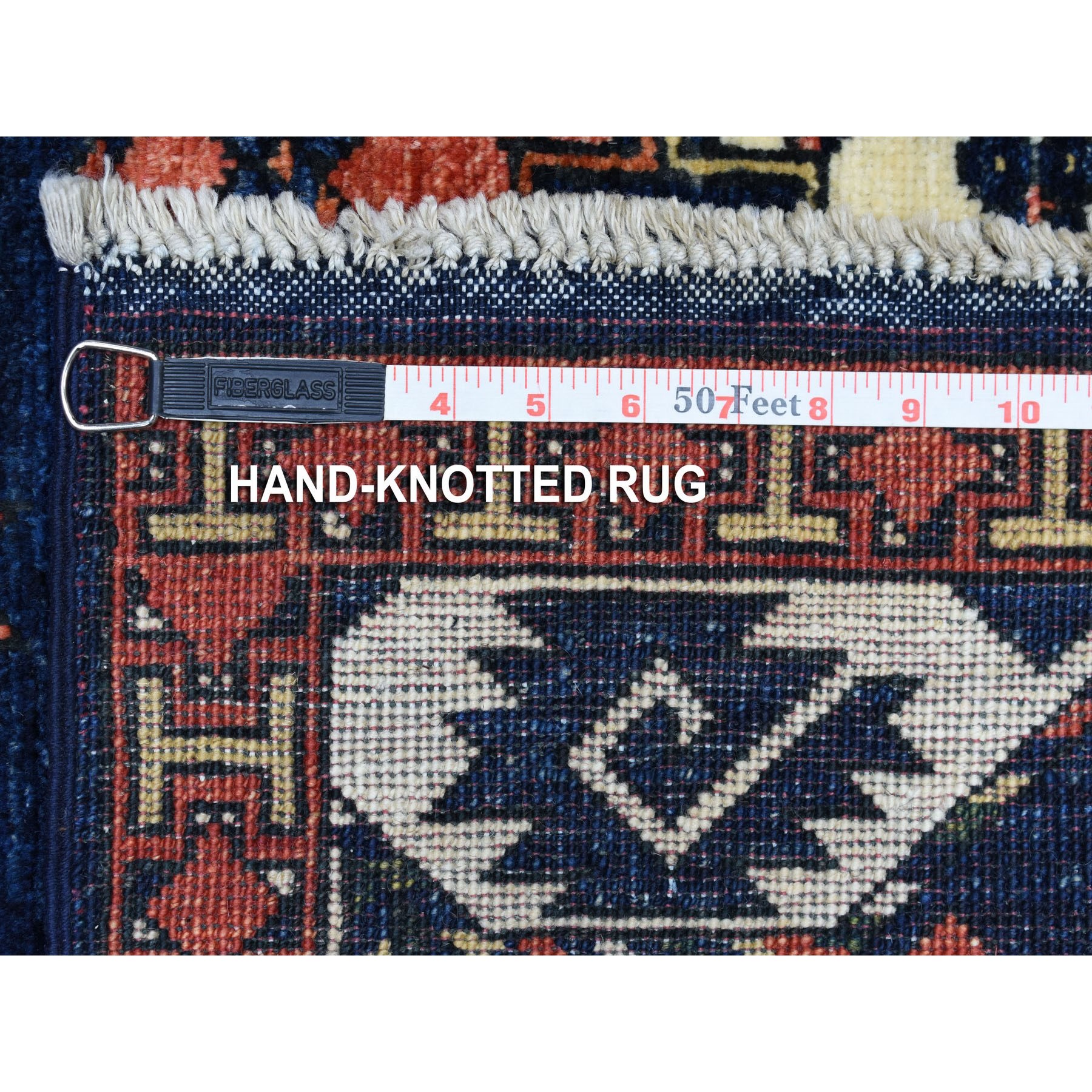 5-x6-6  Blue Elephant Feet Design Afghan Ersari Hand Knotted Pure Wool Oriental Rug 