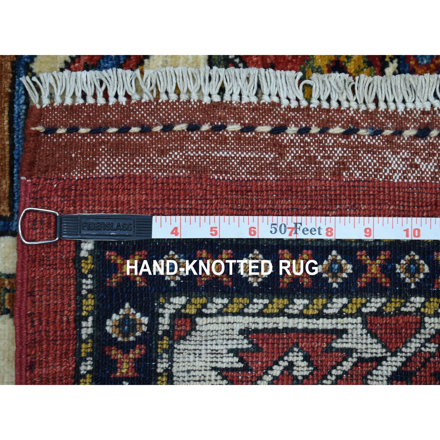 6-x9- Red Elephant Feet Design Afghan Ersari Hand Knotted Pure Wool Oriental Rug 