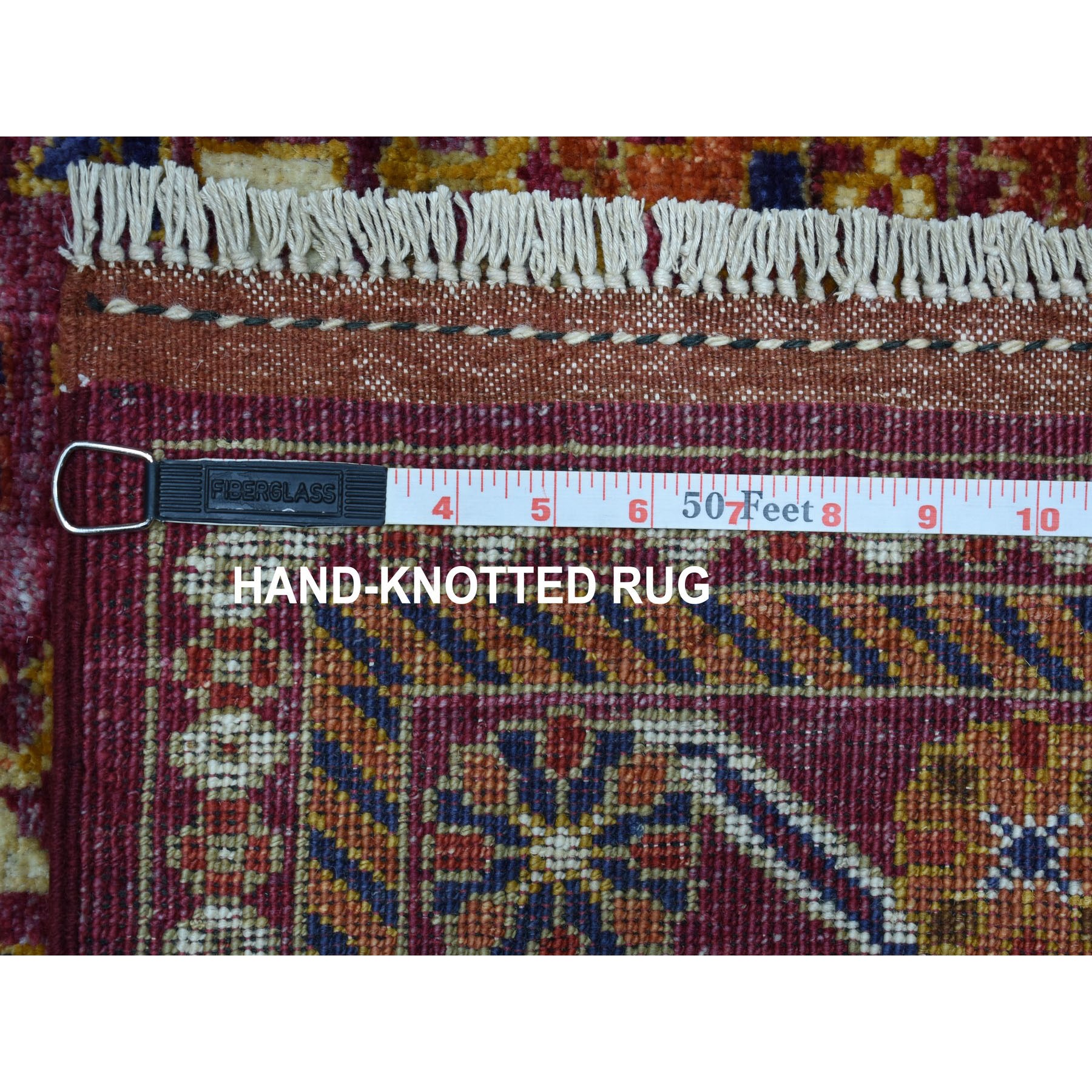 8-1 x9-10  Afghan Ersari Natural Dyes Soft Pile Colorful Geometric Design Hand Knotted 100%Wool Oriental Rug 