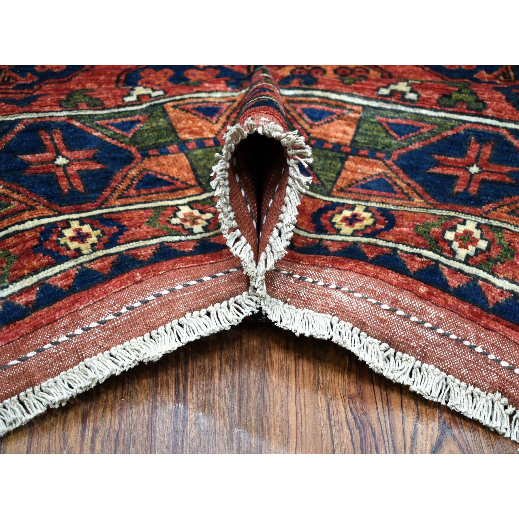 8-2 x9-4  Afghan Ersari Elephant Feet Design Soft Pile Natural Dyes Hand Knotted Pure Wool Oriental Rug 