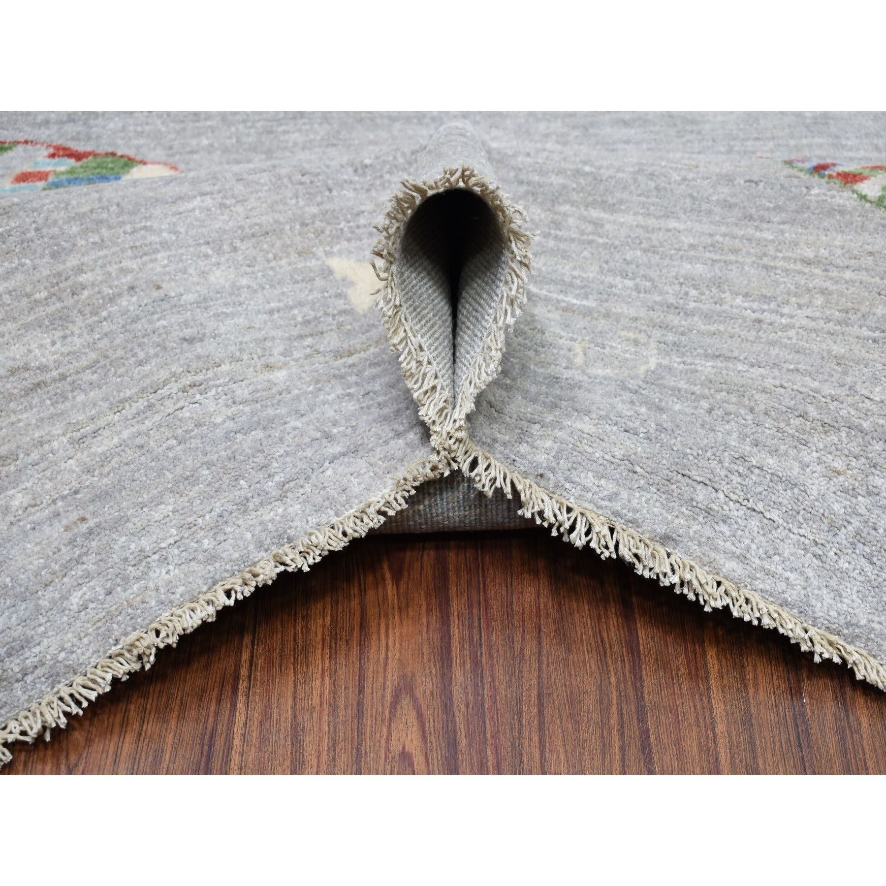 9-2 x11-10  Oceanic Fish Design 100% Wool Peshawar Hand Knotted Oriental Rug 