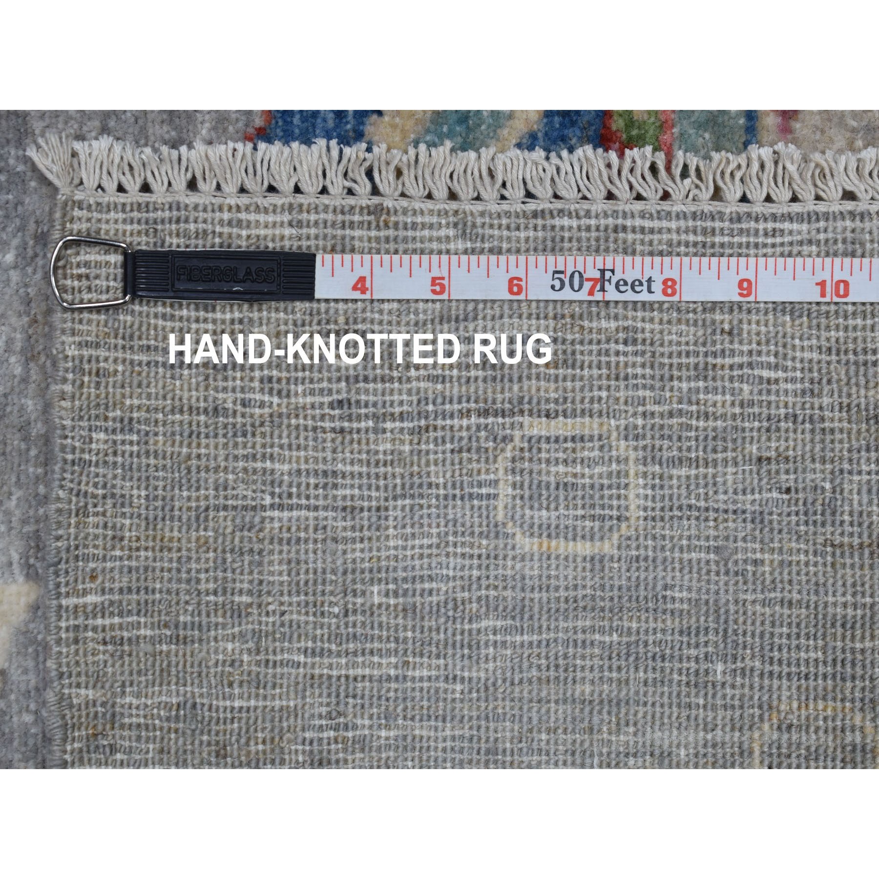 6-2 x8-6  Oceanic Fish Design 100% Wool Peshawar Hand Knotted Oriental Rug 