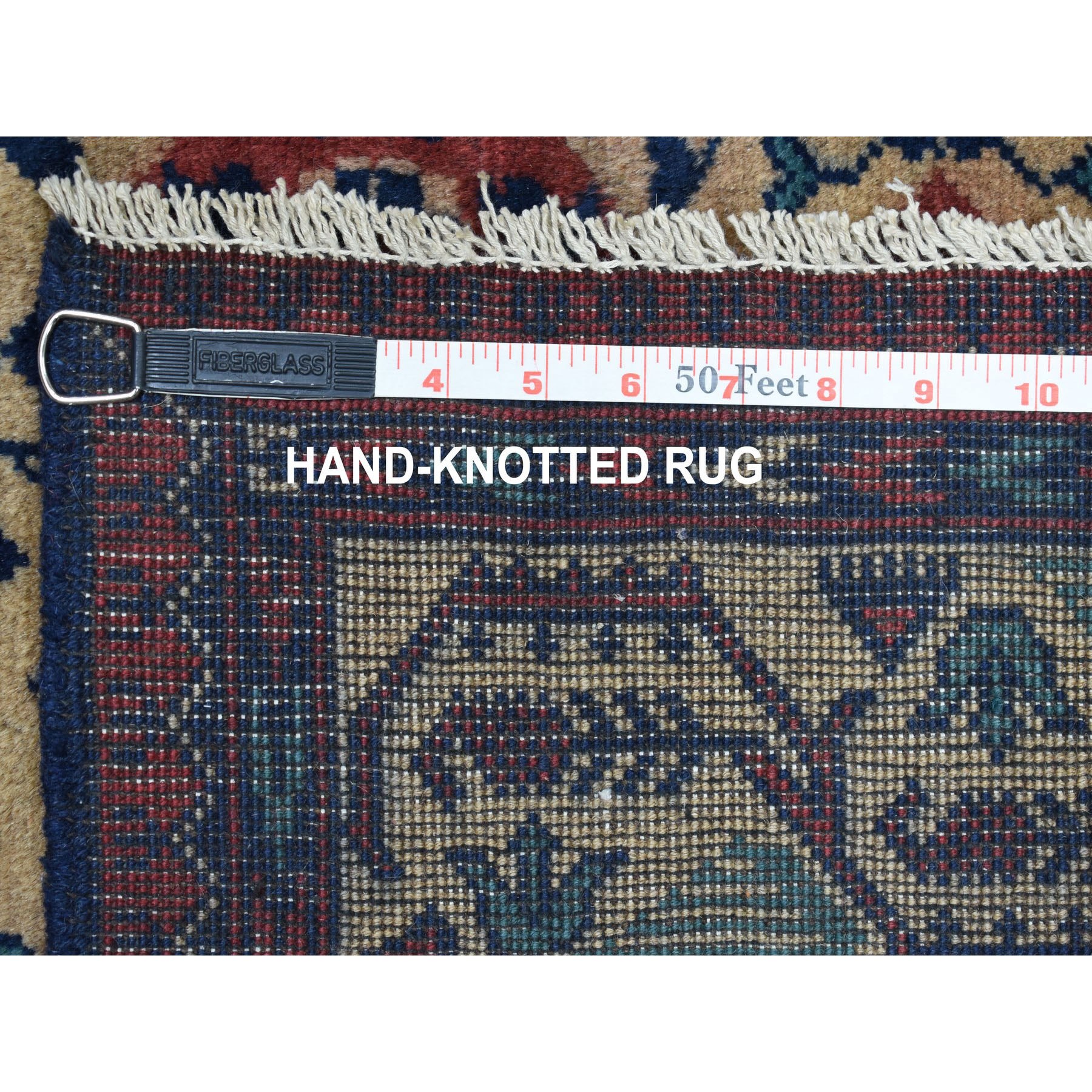 5-7 x7- Vintage Look Geometric Afghan Andkhoy Pure Wool Hand Knotted Oriental Rug 