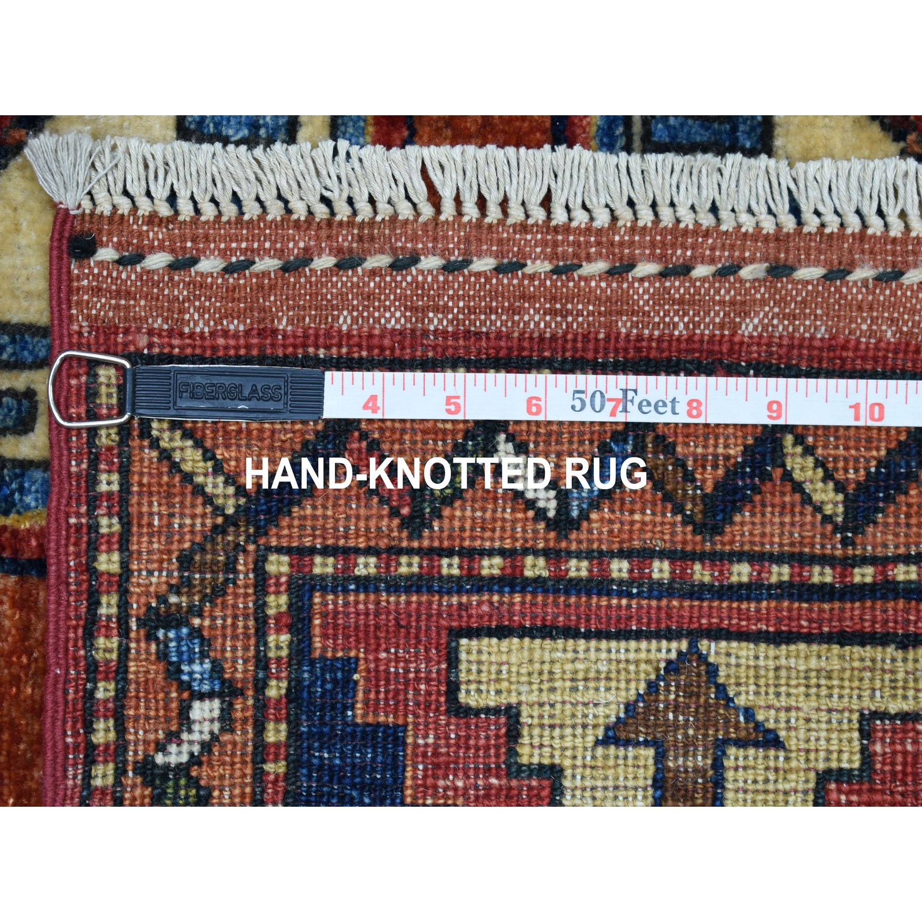 3-1 x12-3  Red Afghan Ersari Elephant Feet Runner Pure Wool Hand Knotted Oriental Rug 