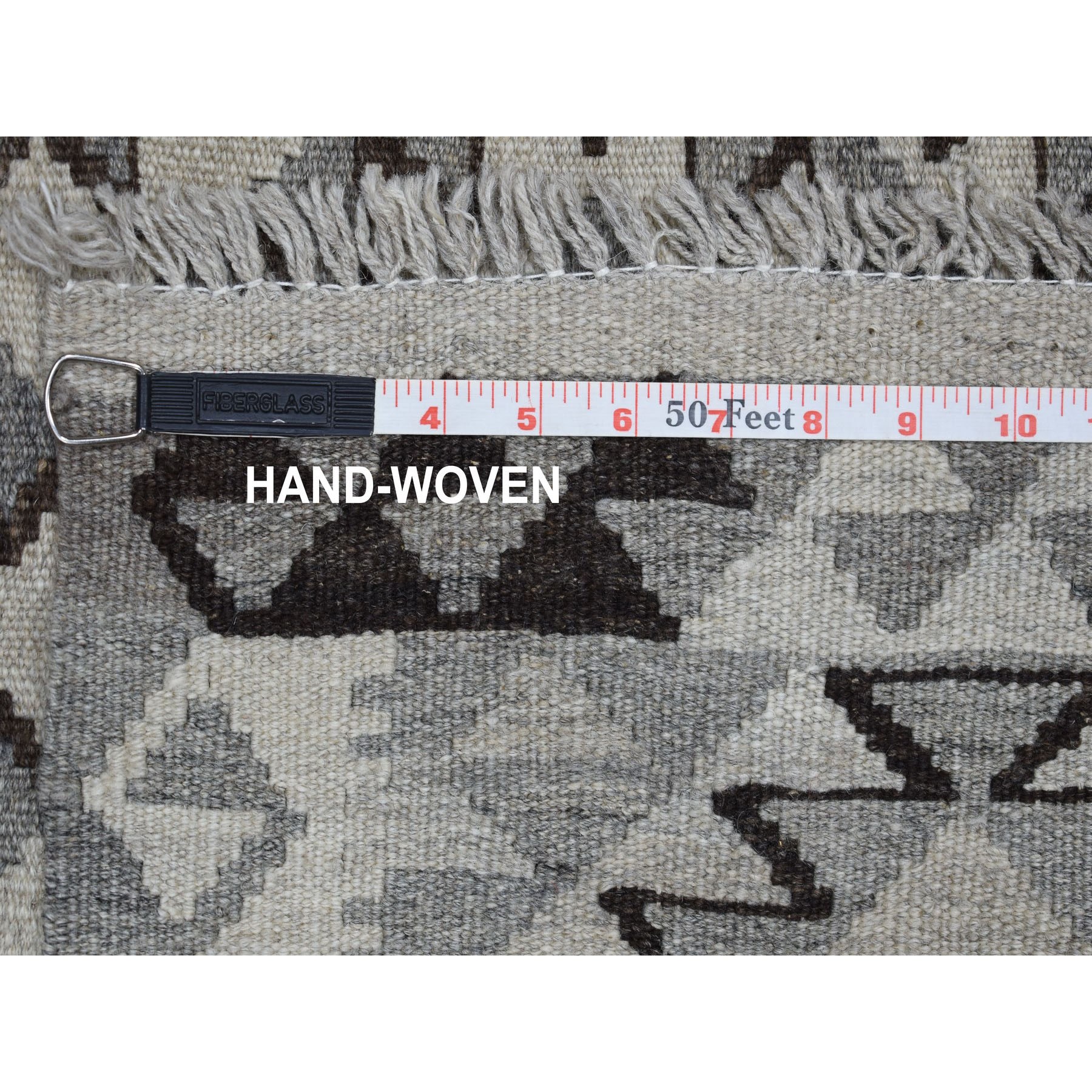 2-7 x32-4  Undyed Natural Wool Afghan Kilim Reversible Hand Woven Runner Oriental Rug 