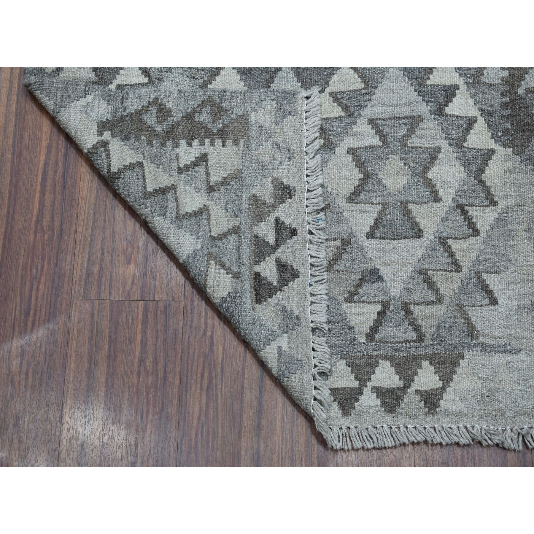 2-7 x32- Undyed Natural Wool Afghan Kilim Reversible Hand Woven Runner Oriental Rug 