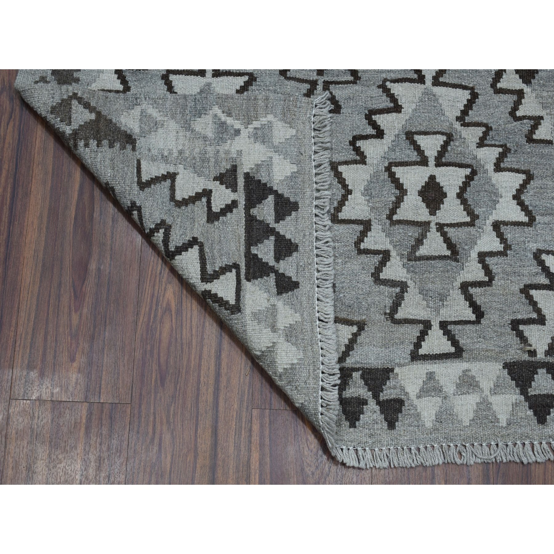 2-8 x32- Undyed Natural Wool Afghan Kilim Reversible Hand Woven Runner Oriental Rug 