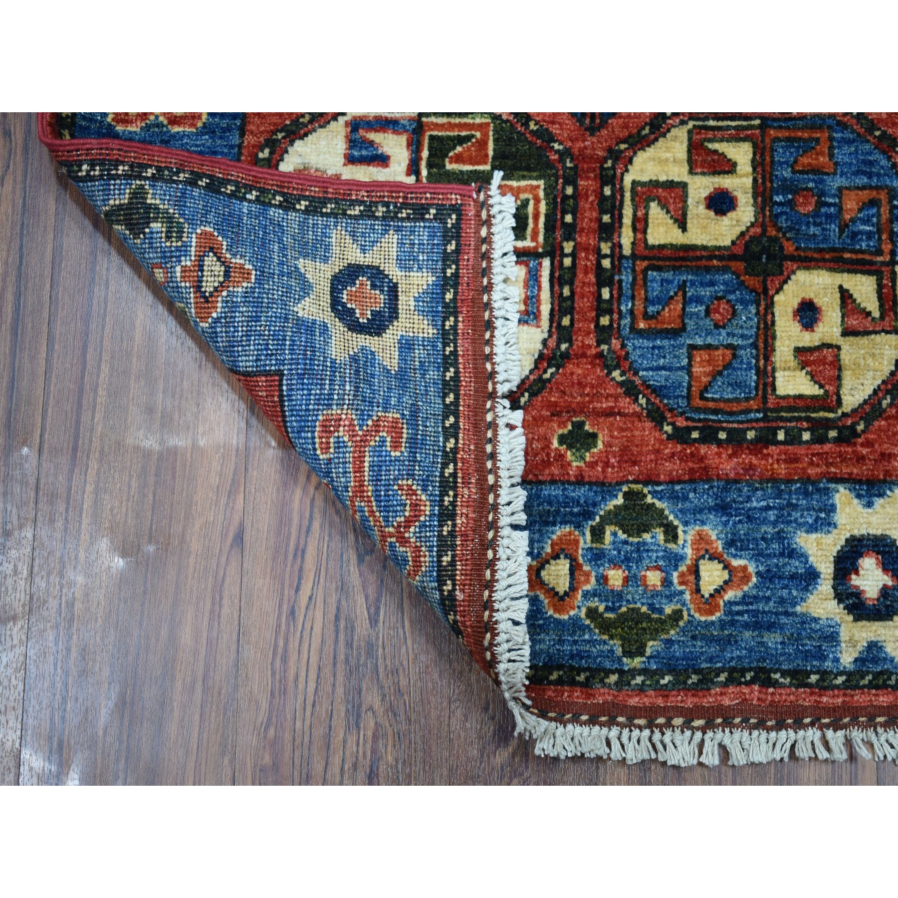 2-9 x4-3  Red Tekke Design Hand Knotted Afghan Ersari Pure Wool Oriental Rug 