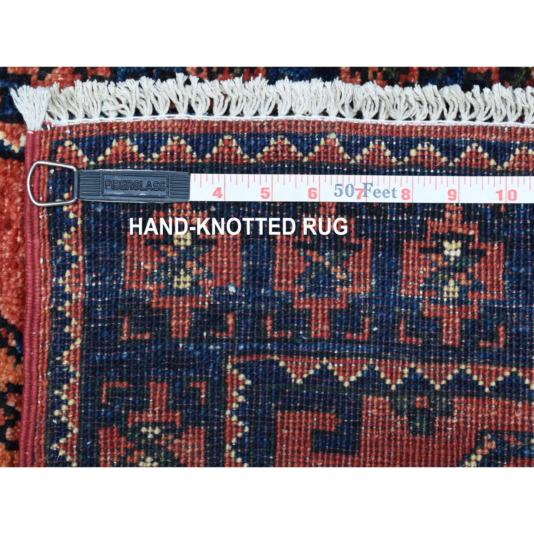 2-x3- Red Elephant Feet Design Afghan Ersari Pure Wool Hand Knotted Oriental Rug 