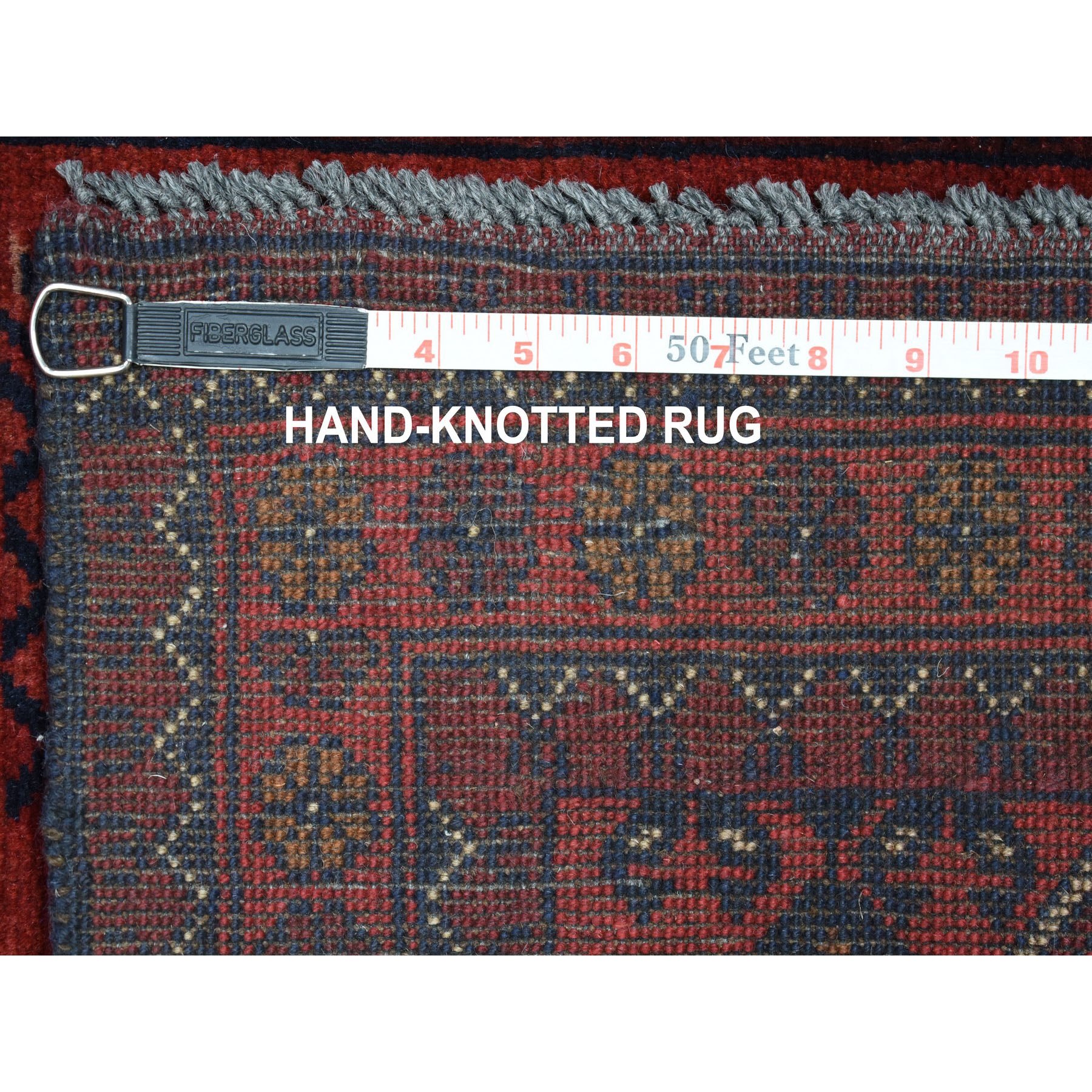 2-6 x4- Deep and Saturated Red Tribal Afghan Andkhoy Pure Wool Hand Knotted Oriental Rug 
