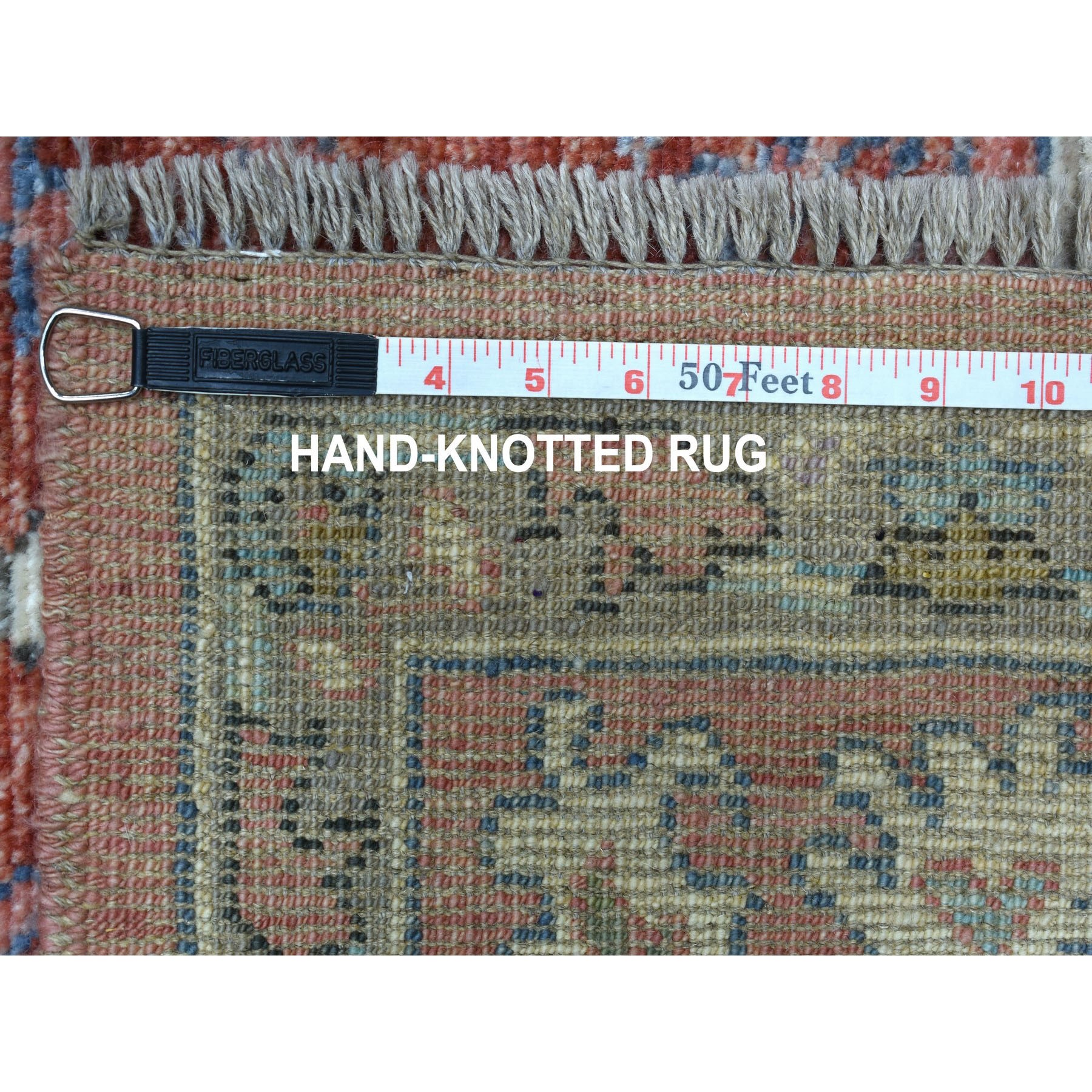 7-10 x9-8  Coral Angora Oushak With Pop Of Rust Color Soft Velvety wool Hand Knotted Oriental Rug 