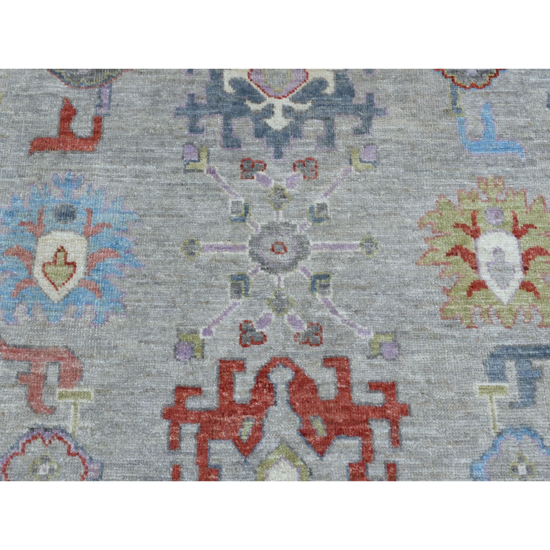 9-2 x11-9  Gray Angora Oushak With Soft Velvety wool Hand Knotted Oriental Rug 