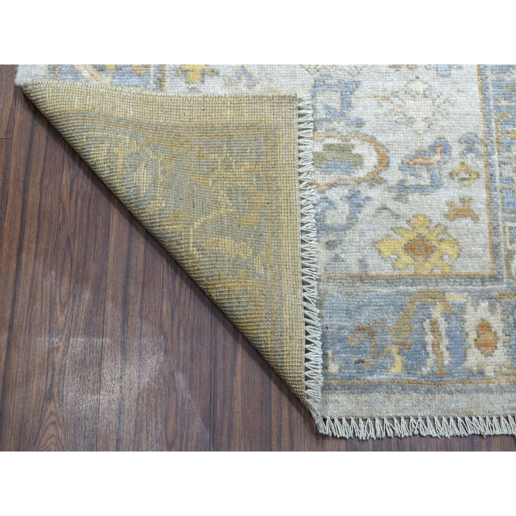 3-x19-5  Gray Angora Oushak With Soft Velvety Wool XL Runner Hand Knotted Oriental Rug 