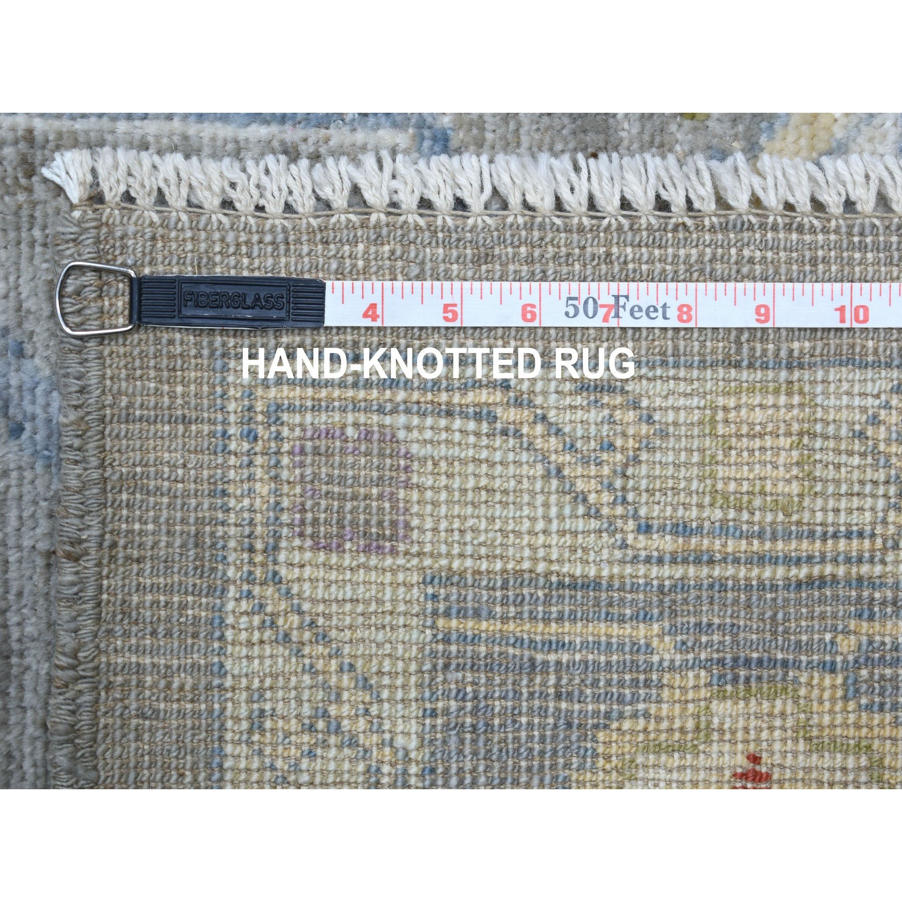 9-x12- Gray Angora Oushak Soft Velvety Wool Hand Knotted Oriental Rug 