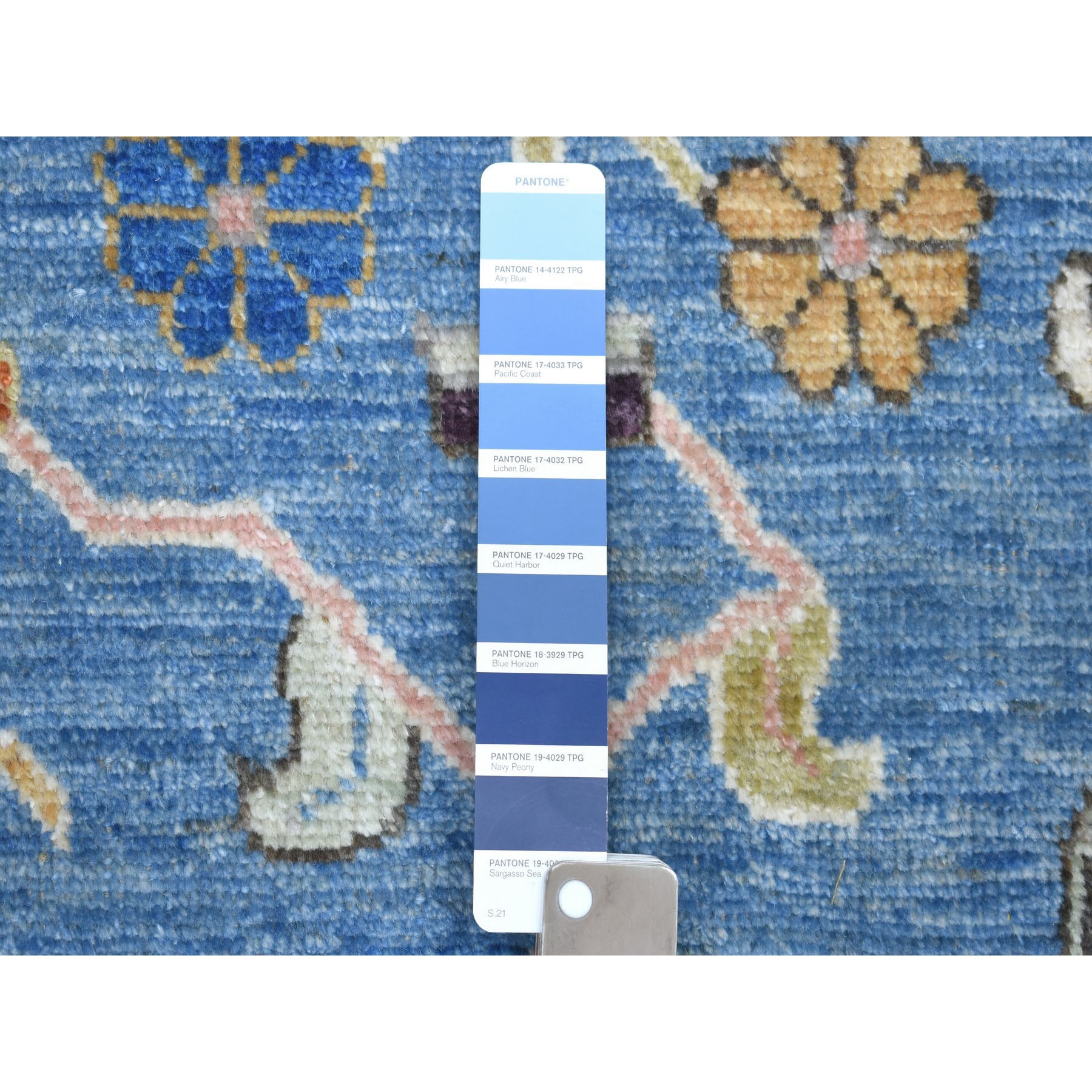 11-10 x14-7  Blue Oversized Angora Oushak Soft Velvety Wool Hand Knotted Oriental Rug 