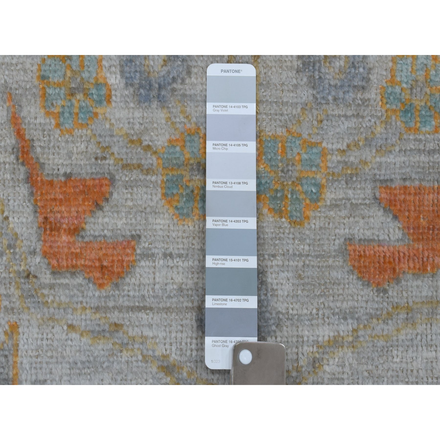 9-1 x12-9  Gray Angora Oushak Soft Velvety Wool Hand Knotted Oriental Rug 