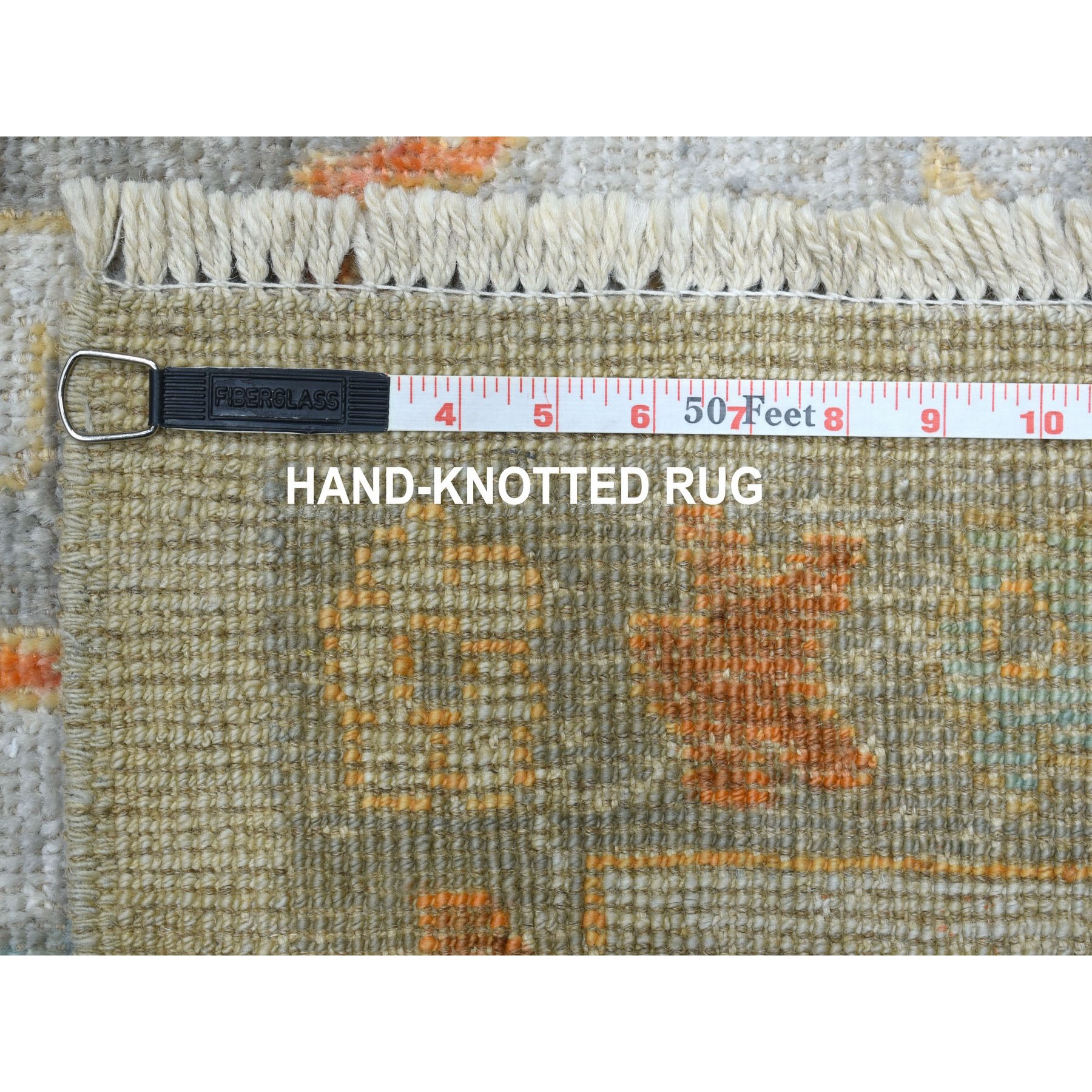 9-1 x12-9  Gray Angora Oushak Soft Velvety Wool Hand Knotted Oriental Rug 