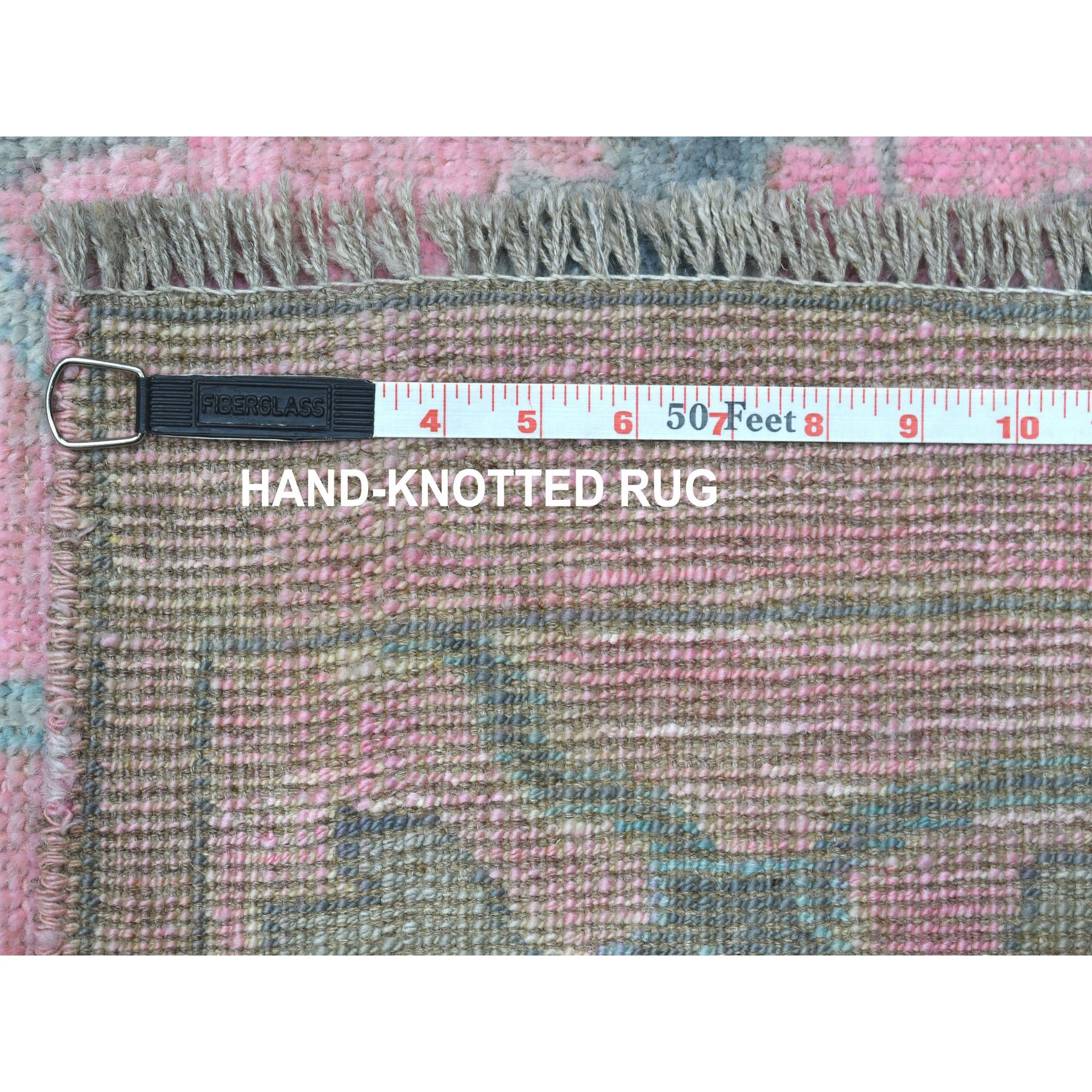 10-x13-8  Pink Angora Oushak With Soft Velvety wool Hand Knotted Oriental Rug 