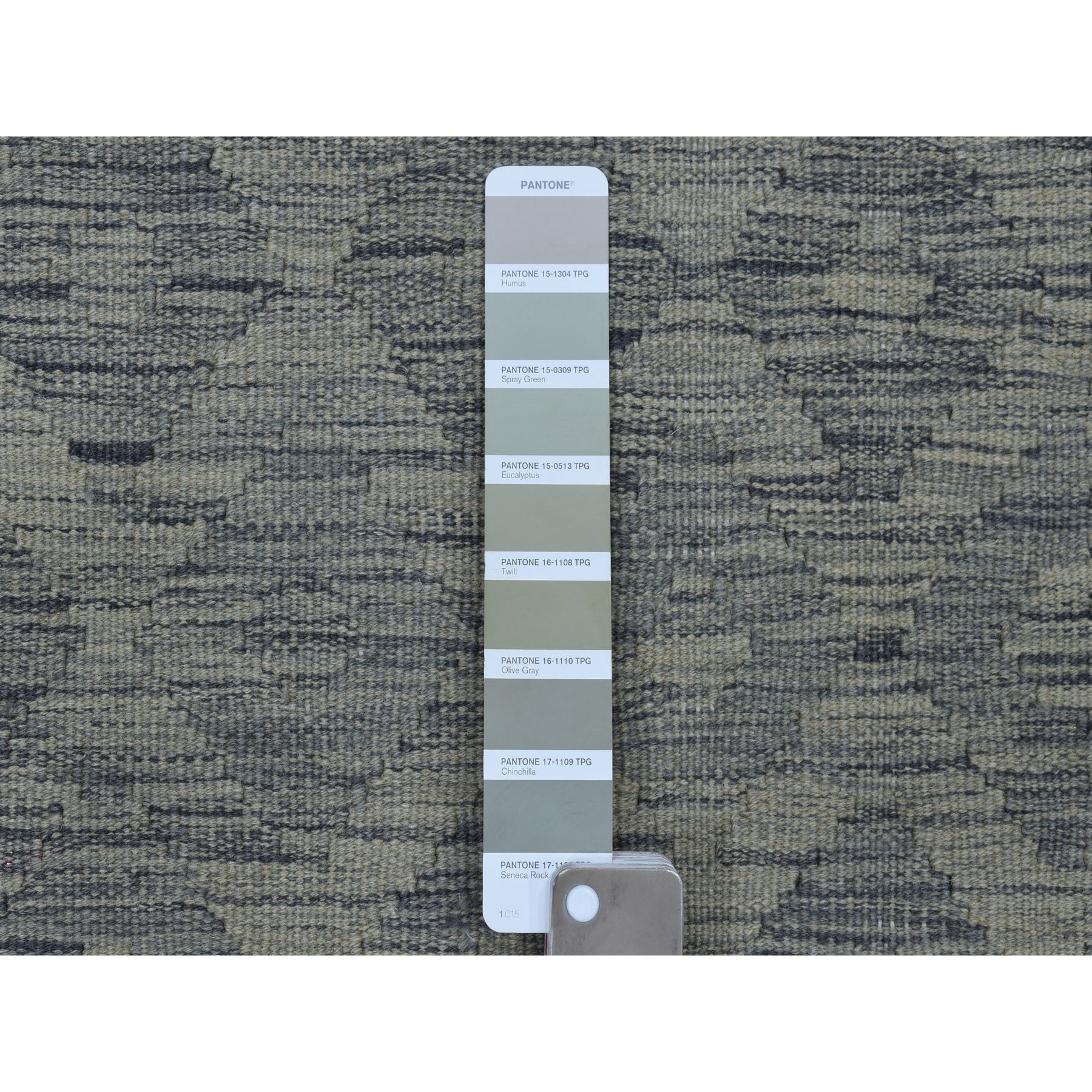 2-8 x12-8  Gray Shades Flat Weave Kilim Pure Wool Hand Woven Runner Oriental Rug 