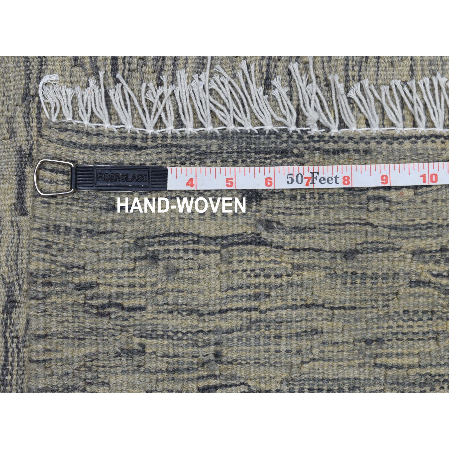 2-10 x12-8  Gray Shades Reversible Kilim Pure Wool Hand Woven Runner Oriental Rug 