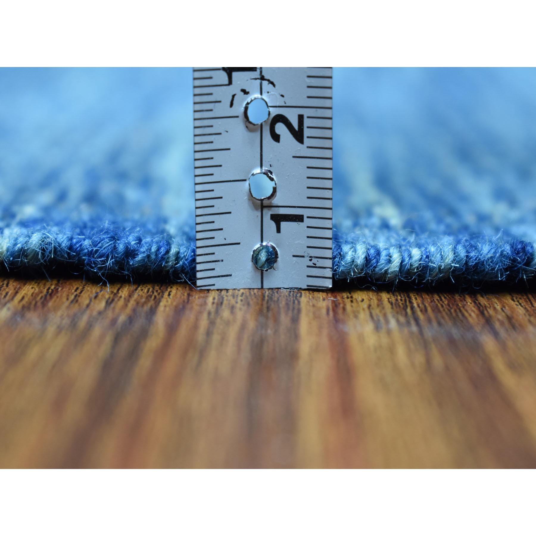 2-9 x12-10  Blue Shades Reversible Kilim Pure Wool Hand Woven Runner Oriental Rug 