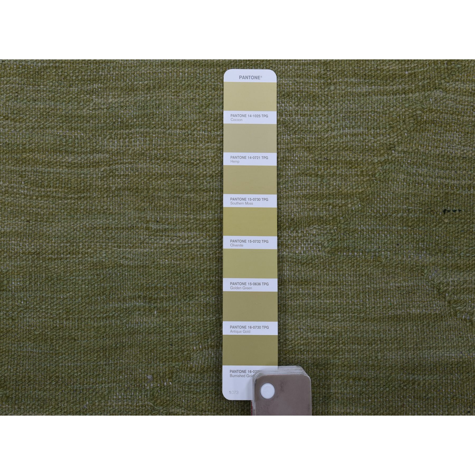 2-8 x13- Green Shades Flat Weave Kilim Pure Wool Hand Woven Runner Oriental Rug 