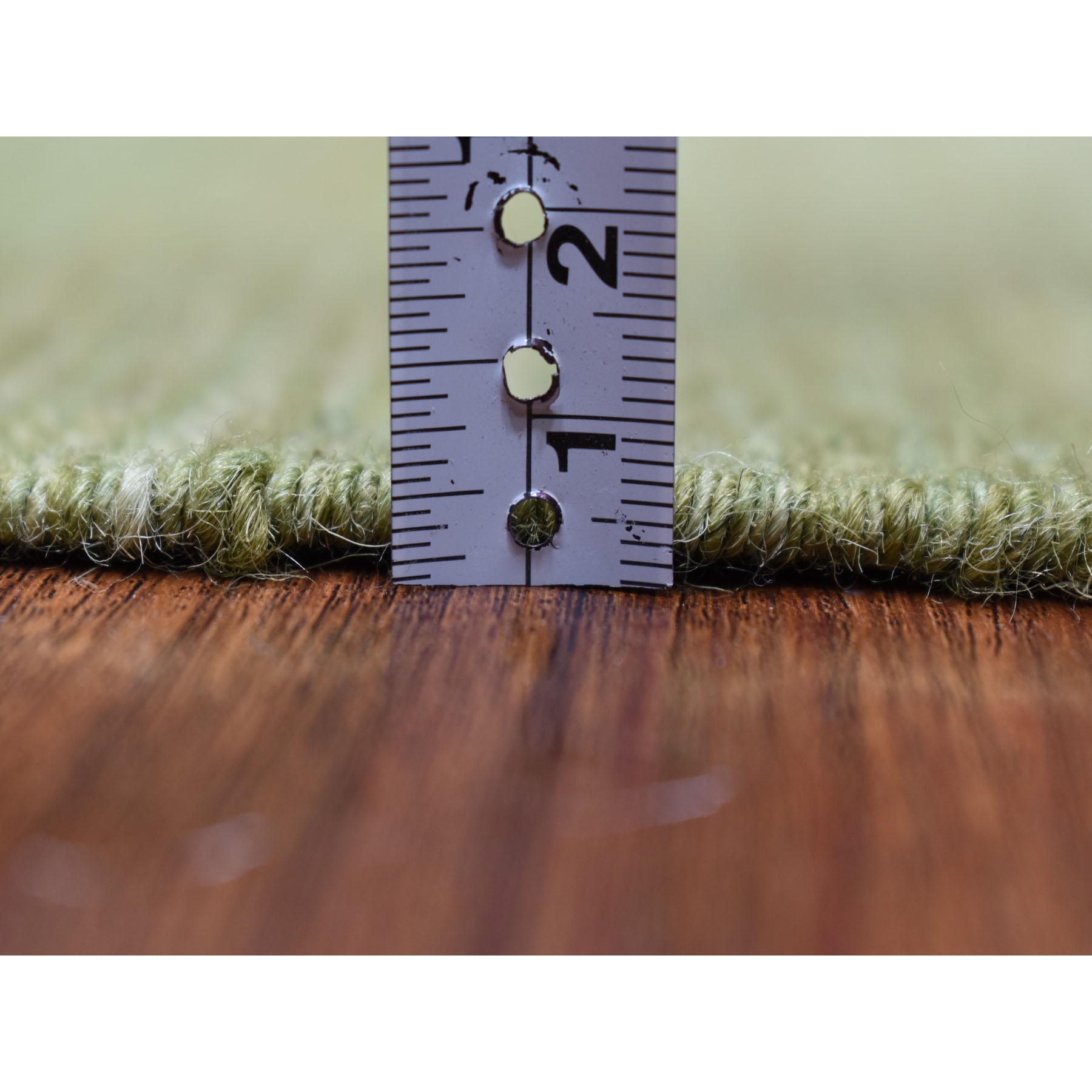 2-8 x13- Green Shades Flat Weave Kilim Pure Wool Hand Woven Runner Oriental Rug 