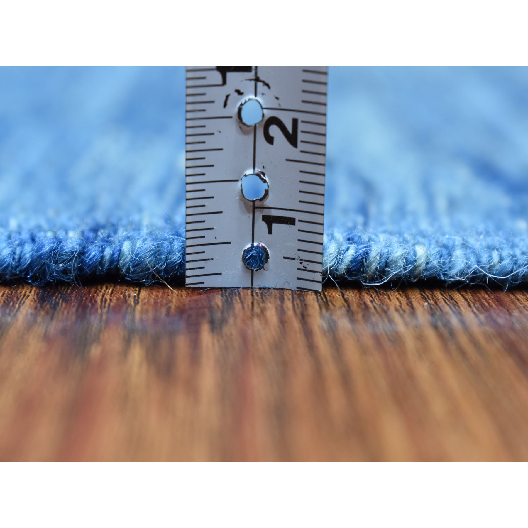 2-10 x10- Blue Shades Flat Weave Kilim Pure Wool Hand Woven Runner Oriental Rug 