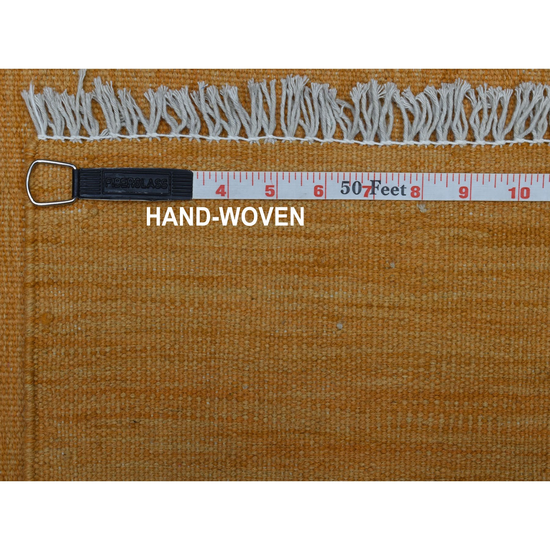 2-5 x6-5  Gold Shades Flat Weave Kilim Pure Wool Hand Woven Runner Oriental Rug 
