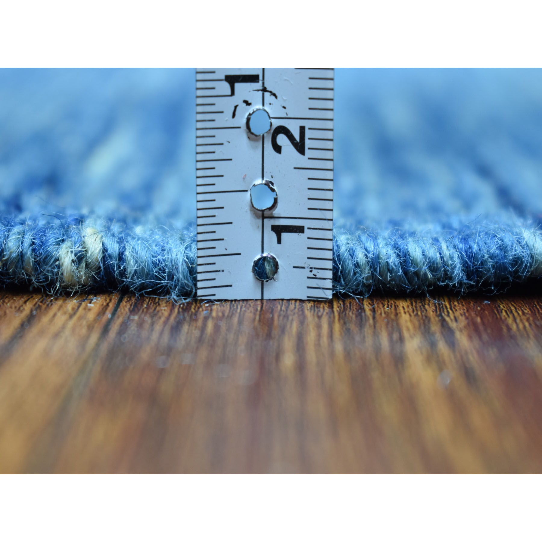 2-9 x9-8  Blue Shades Flat Weave Kilim Pure Wool Hand Woven Runner Oriental Rug 