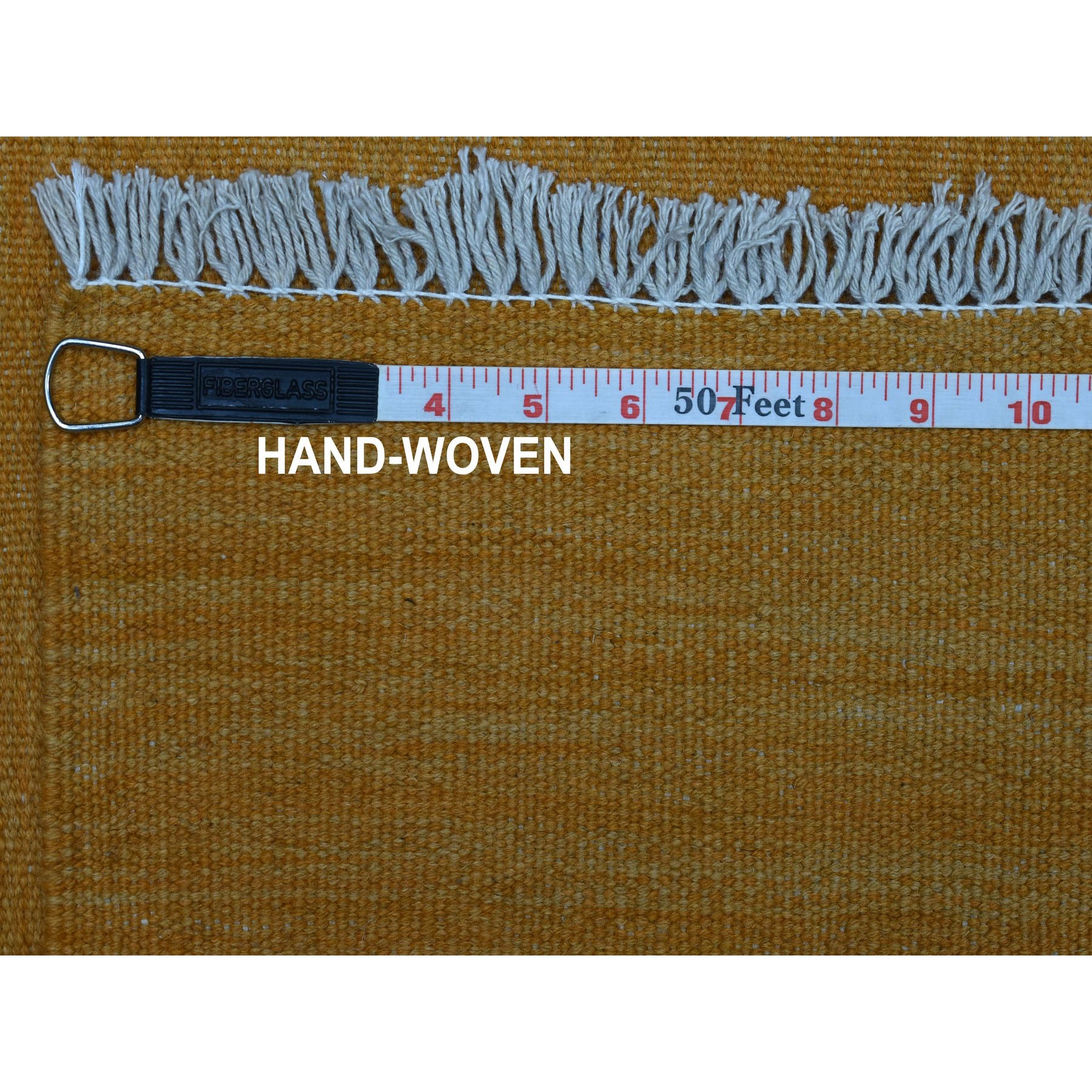 2-3 x6-5  Gold Shades Flat Weave Kilim Pure Wool Hand Woven Runner Oriental Rug 