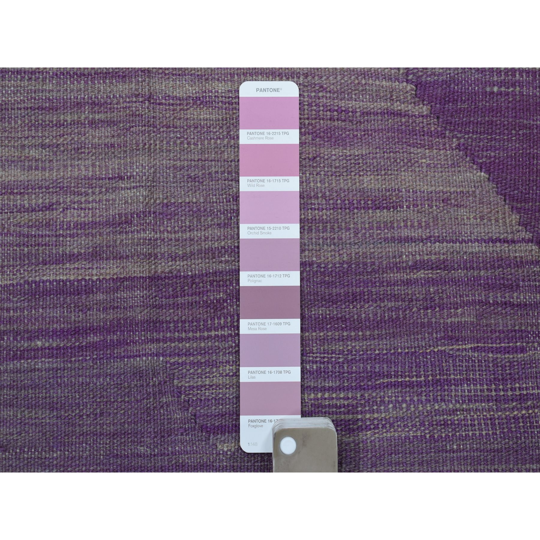 5-8 x8- Lavender Shades Flat Weave Kilim Pure Wool Hand Woven Oriental Rug 