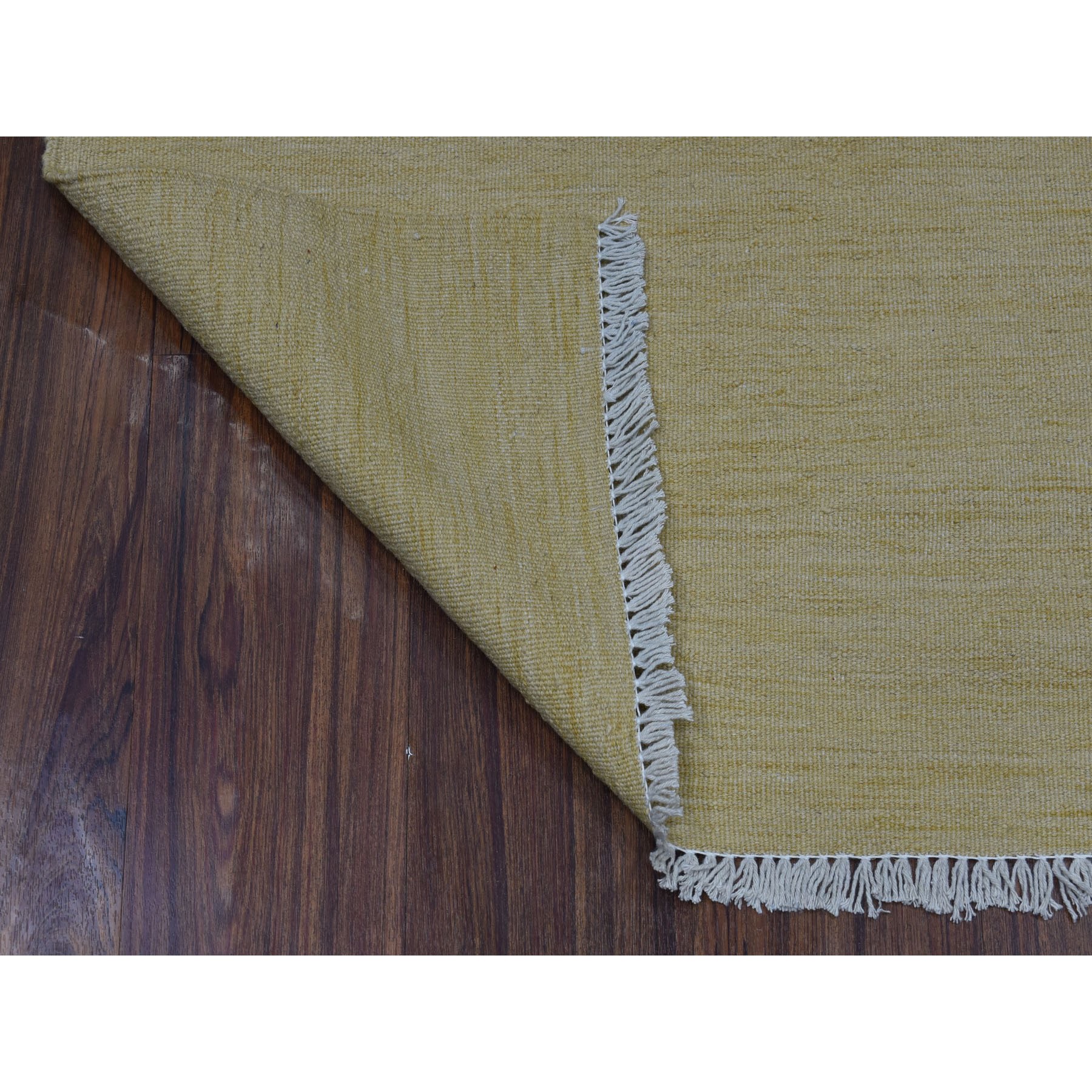 2-6 x6-7  Yellow Shades Flat Weave Kilim Pure Wool Hand Woven Runner Oriental Rug 