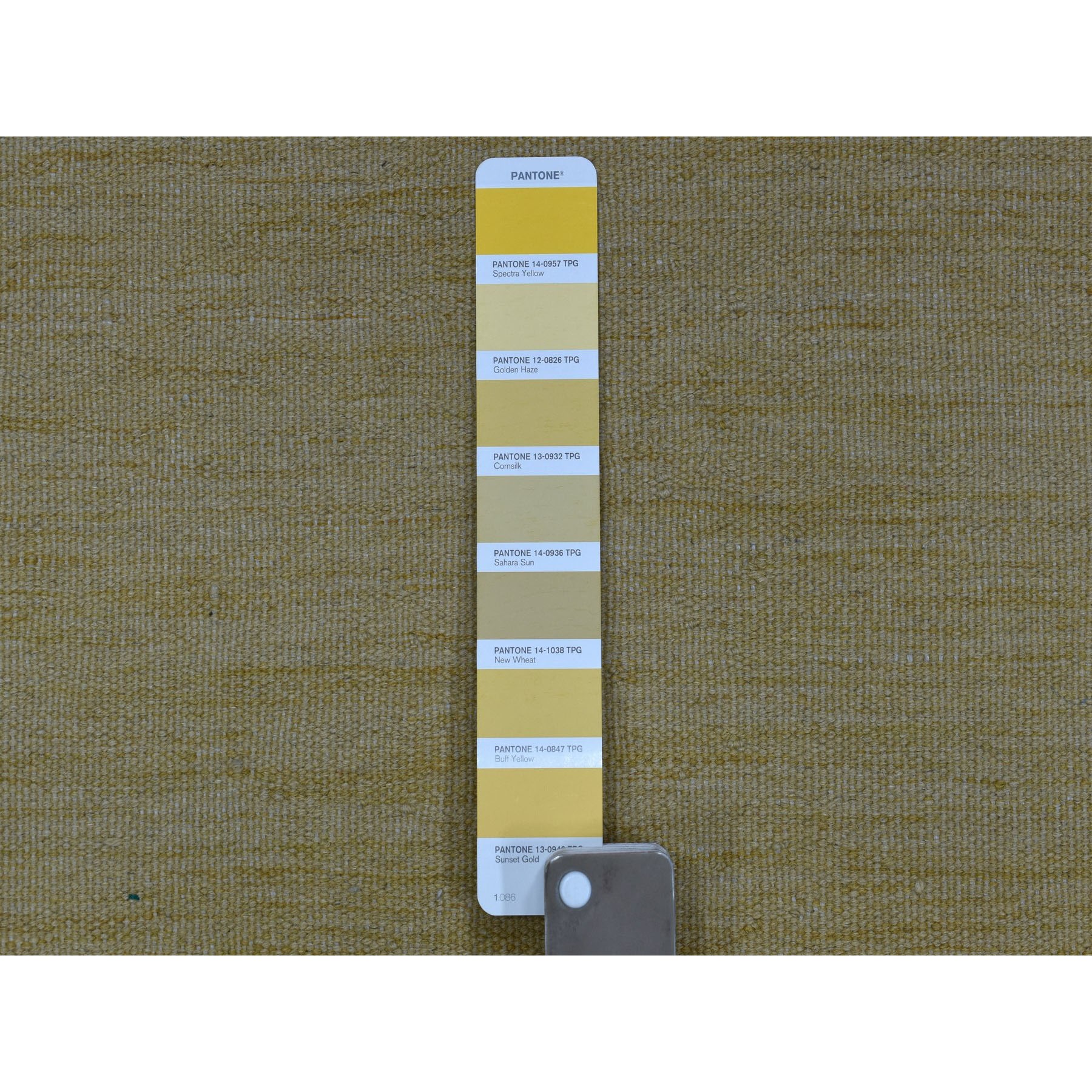 2-6 x6-7  Yellow Shades Flat Weave Kilim Pure Wool Hand Woven Runner Oriental Rug 