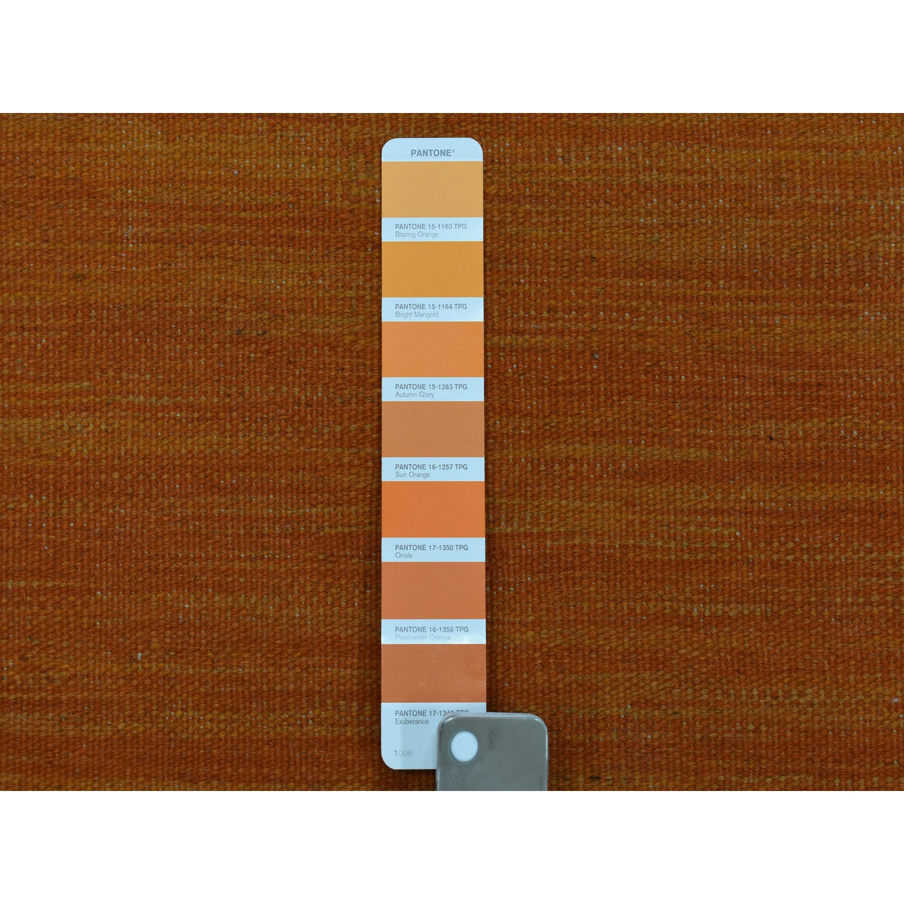 2-4 x6-7  Orange Shades Flat Weave Kilim Pure Wool Hand Woven Runner Oriental Rug 