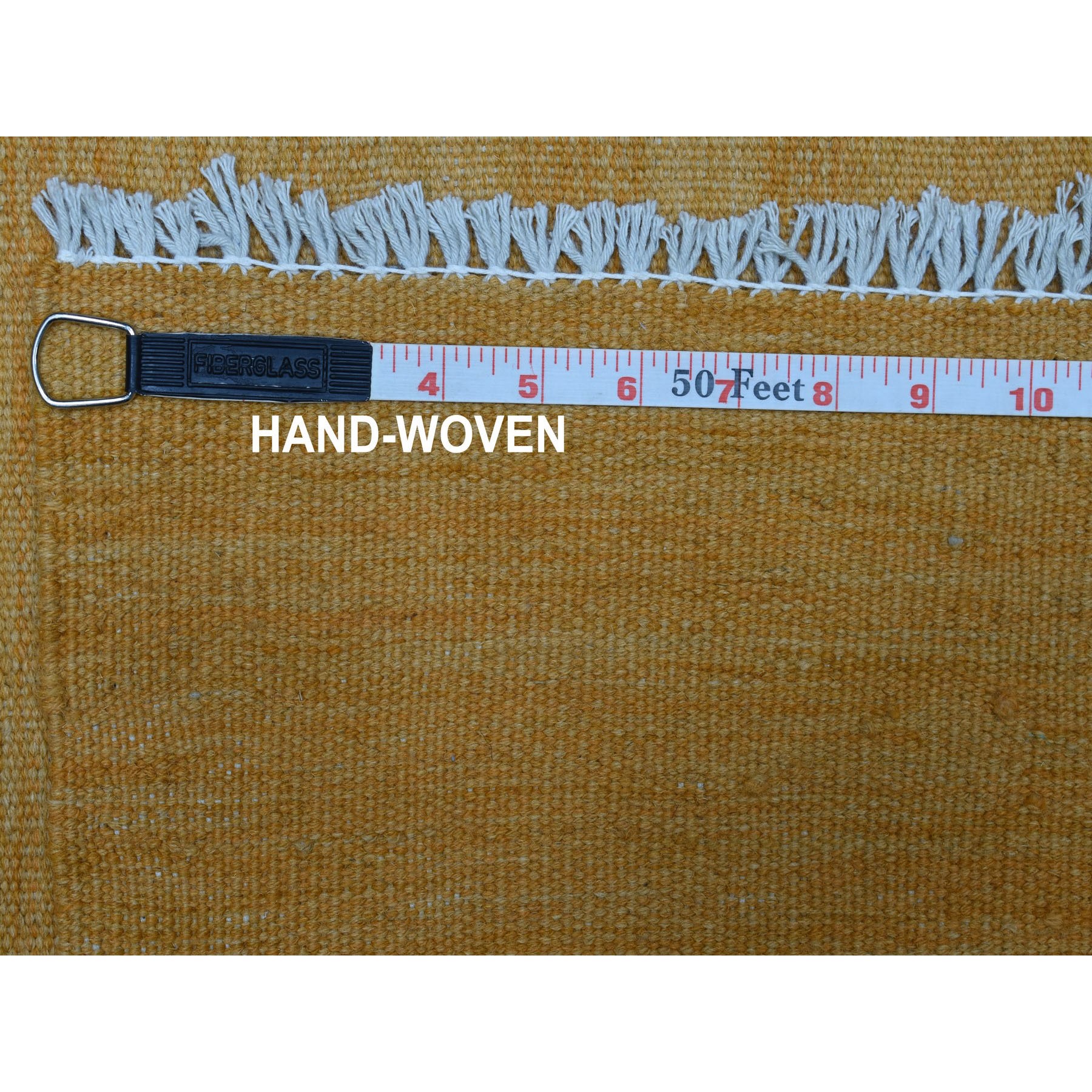 2-3 x6-4  Gold Shades Flat Weave Kilim Pure Wool Hand Woven Runner Oriental Rug 