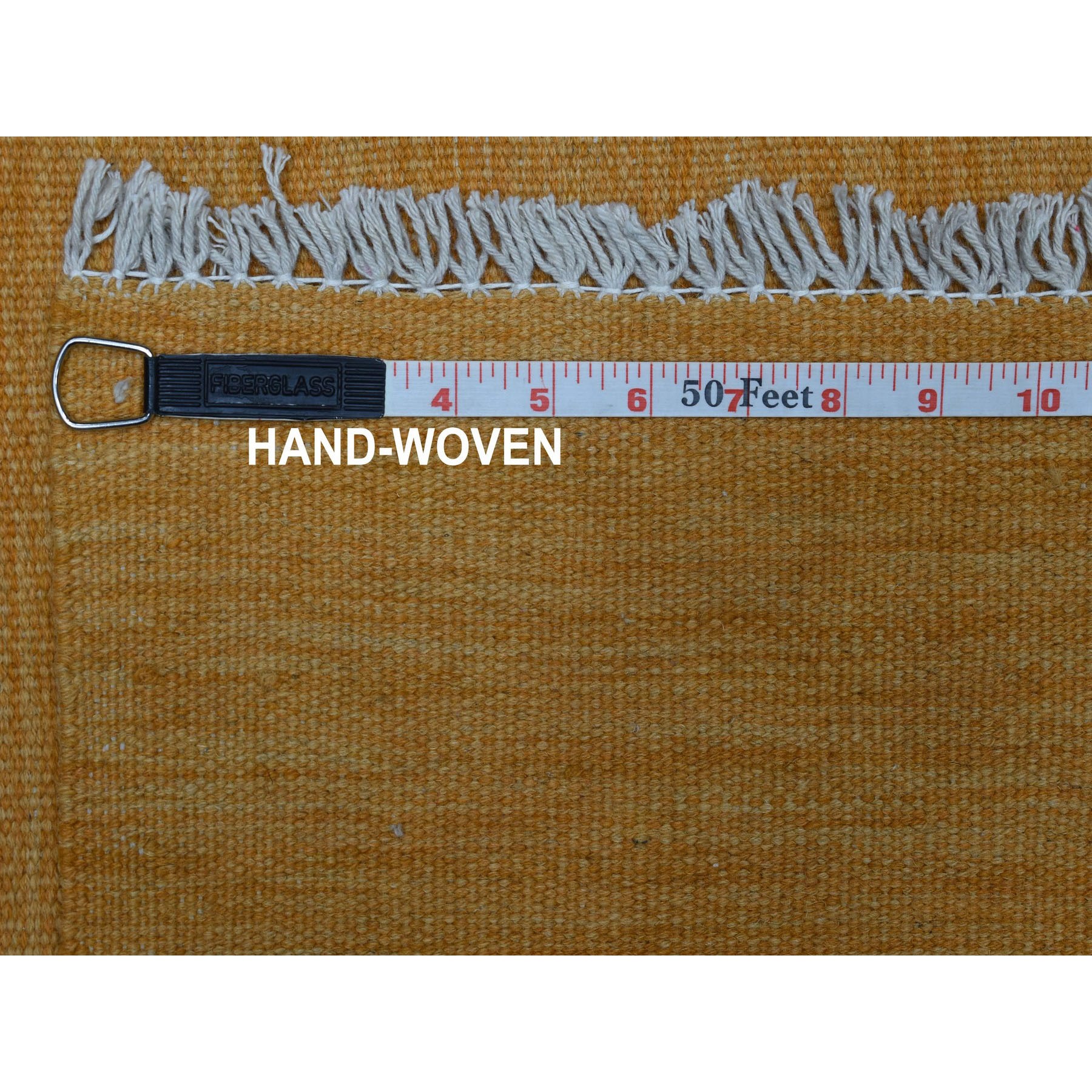 2-3 x6-4  Gold Shades Flat Weave Kilim Pure Wool Hand Woven Runner Oriental Rug 