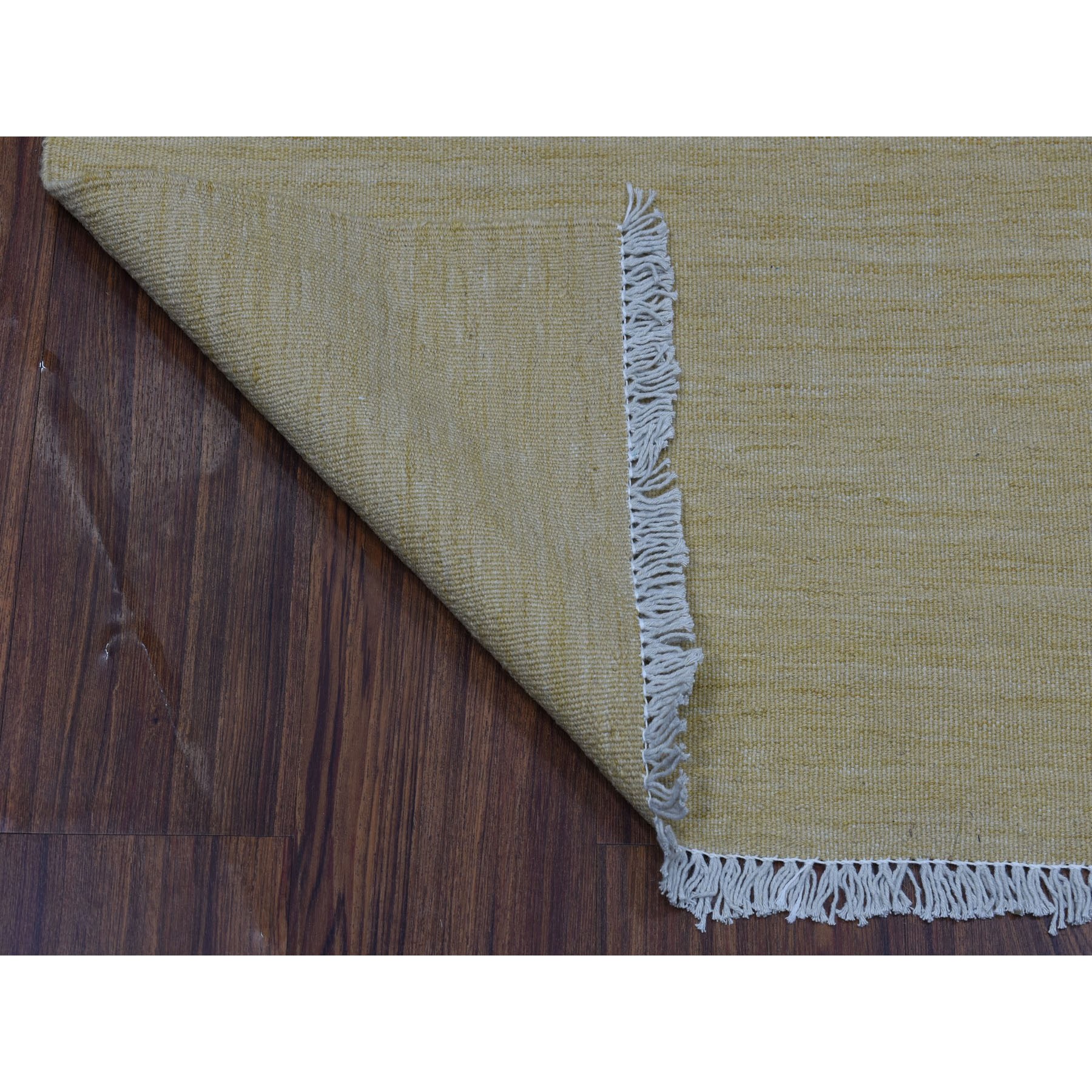 2-2 x6-2  Beige Shades Flat Weave Kilim Pure Wool Hand Woven Runner Rug 